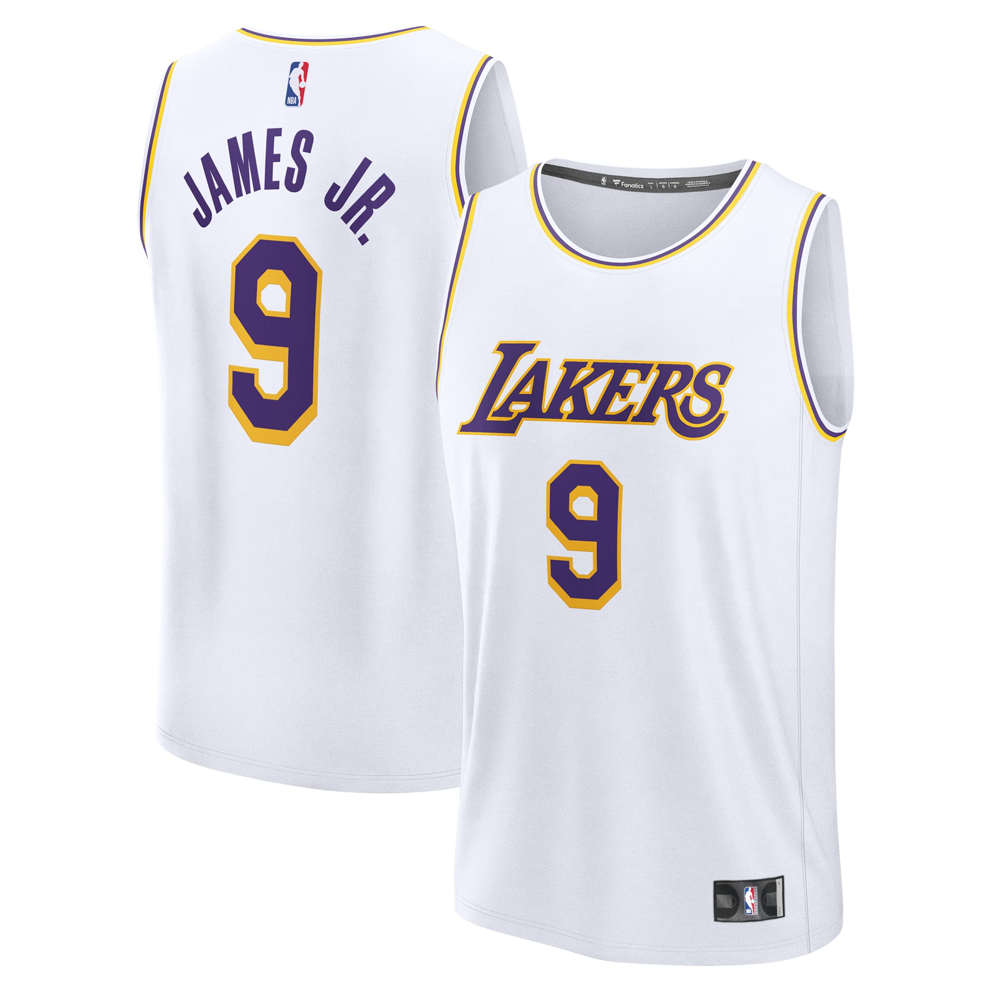 Bronny James Los Angeles Lakers Fast Break Player Jersey - Association Edition - White - Image 2