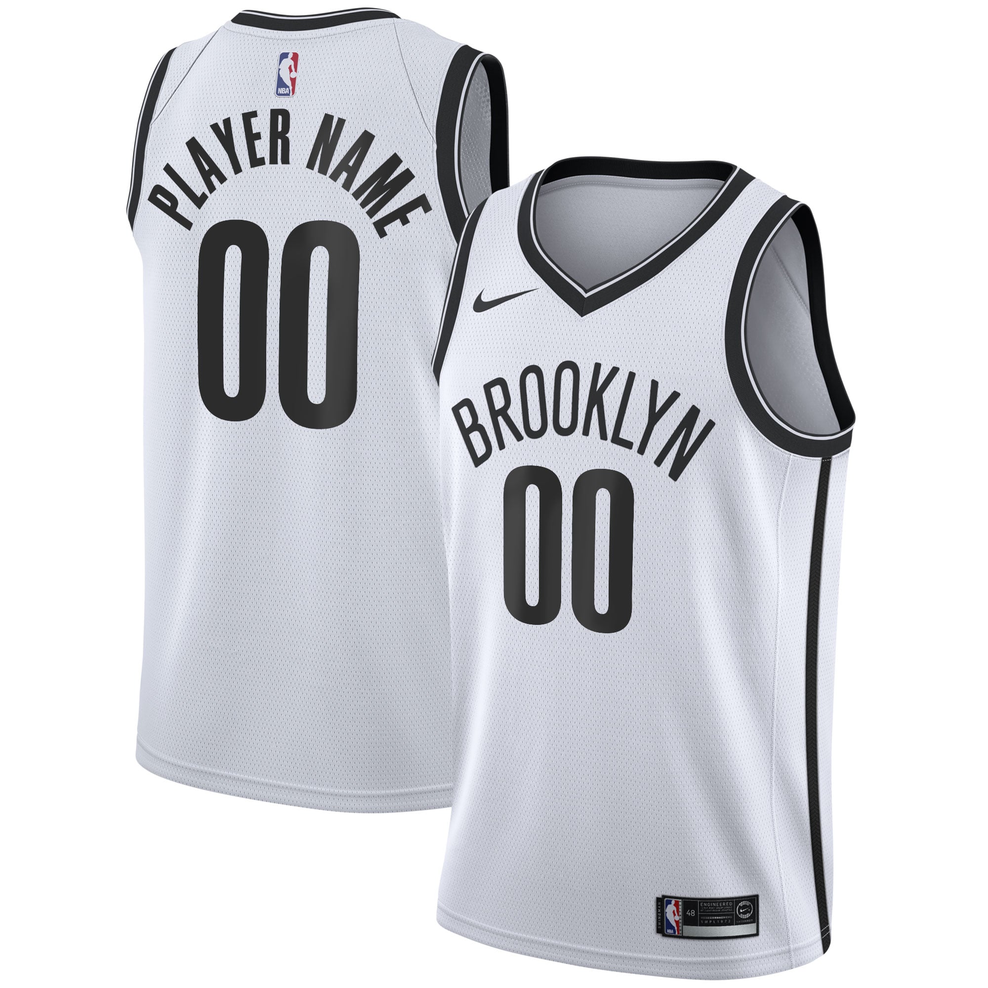 Brooklyn Nets 2020/21 Swingman Custom Jersey - Association Edition - White - Image 2