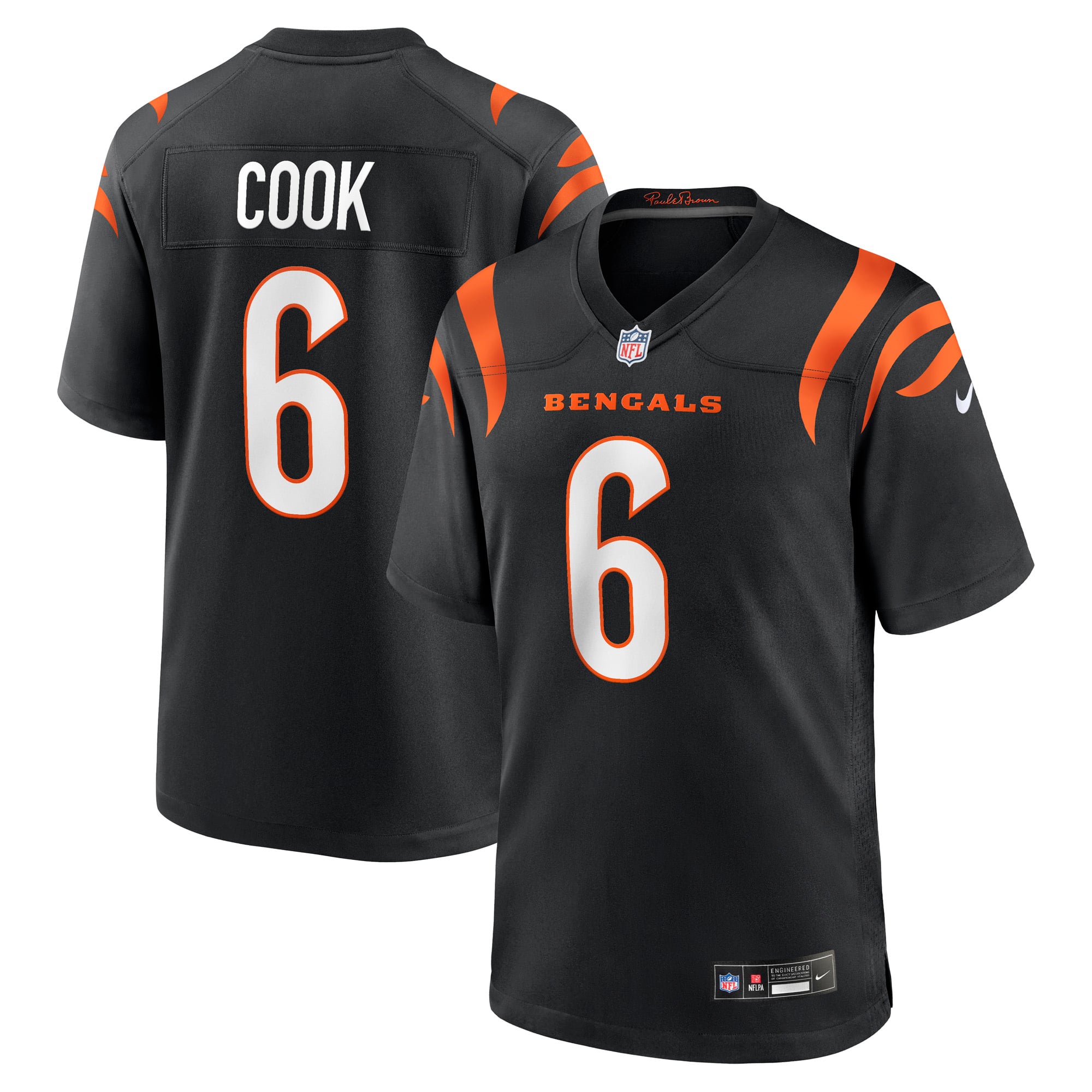 Bryan Cook Cincinnati Bengals Team Game Jersey - Black