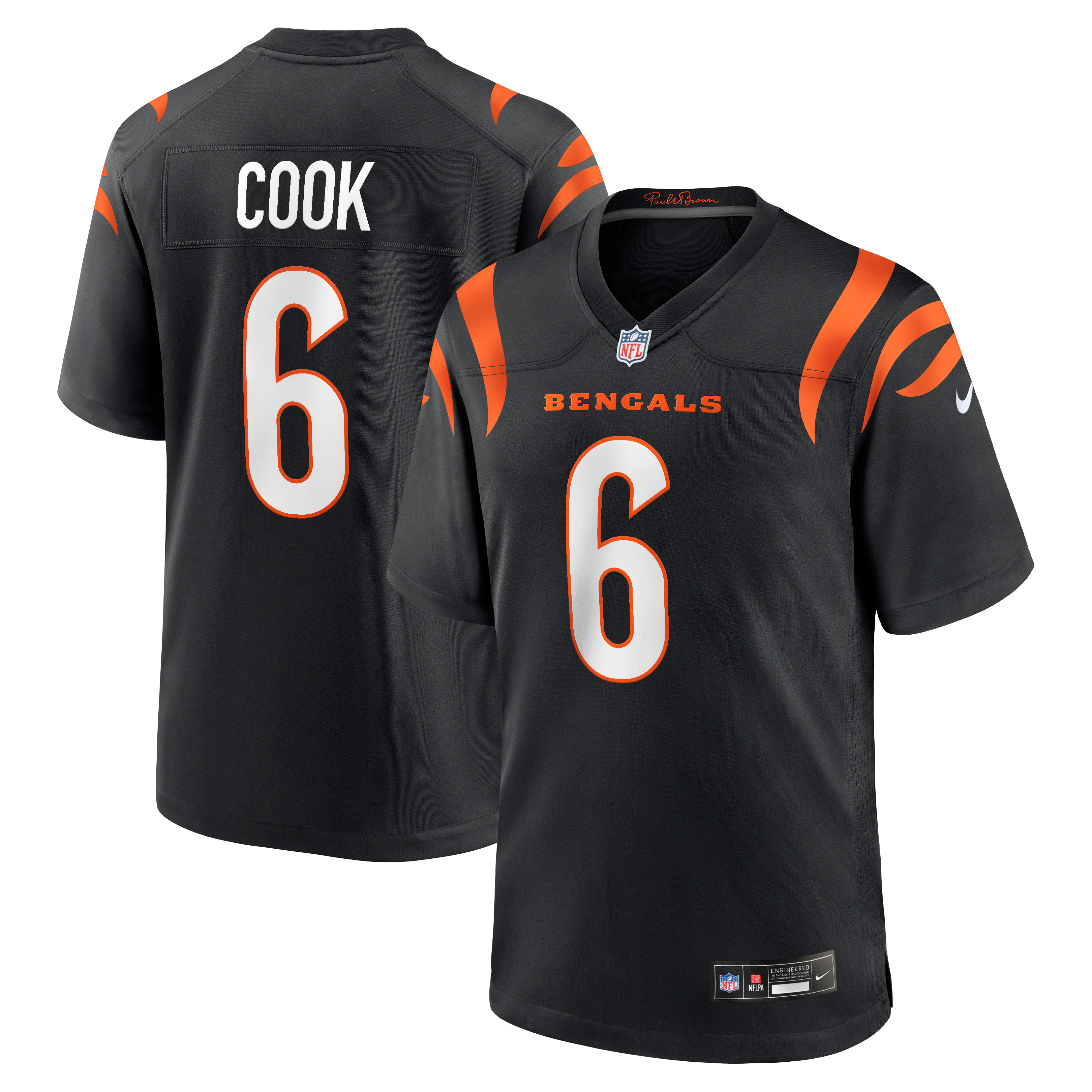 Bryan Cook Cincinnati Bengals Team Game Jersey - Black - Image 2