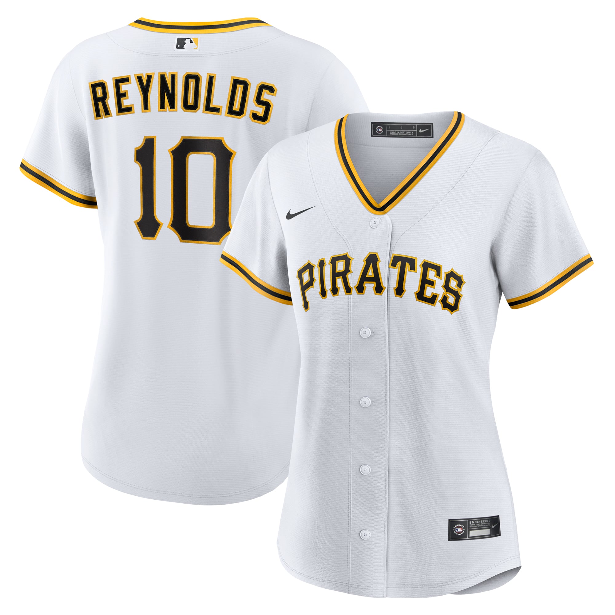 Bryan Reynolds Pittsburgh Pirates Women's Home Jersey - White - Image 2