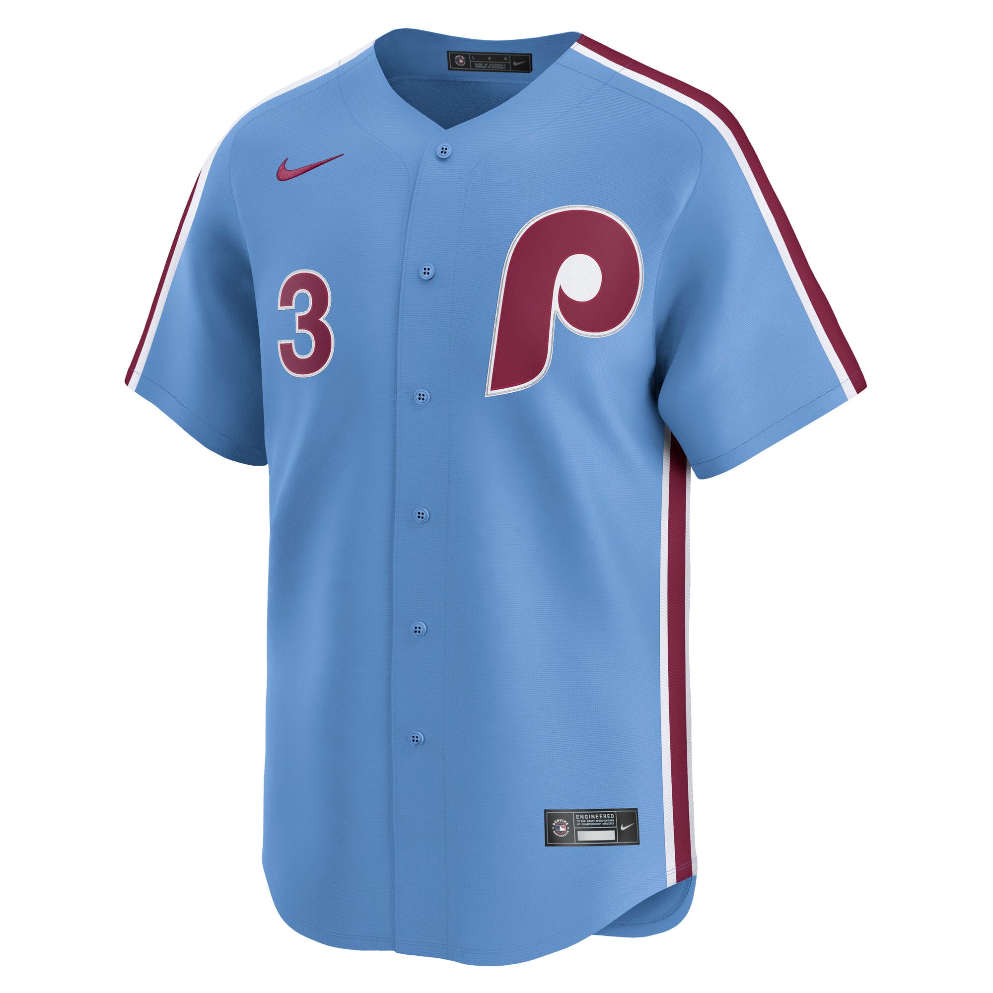 Bryce Harper Philadelphia Phillies Alternate Limited Player Jersey - Light Blue - Image 3