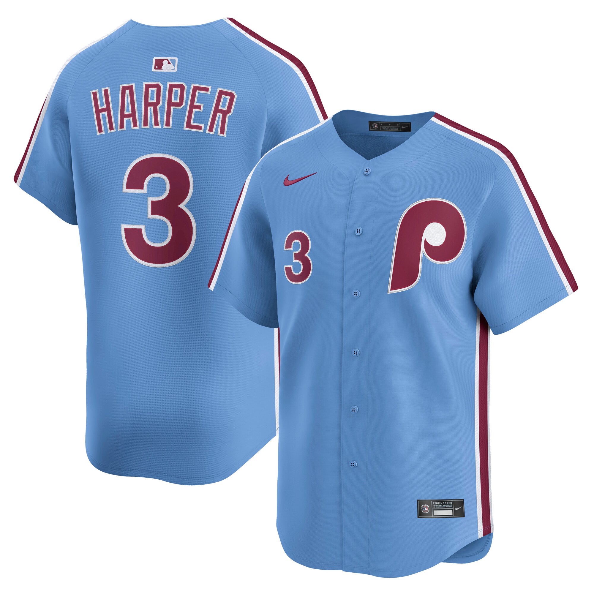 Bryce Harper Philadelphia Phillies Alternate Limited Player Jersey - Light Blue
