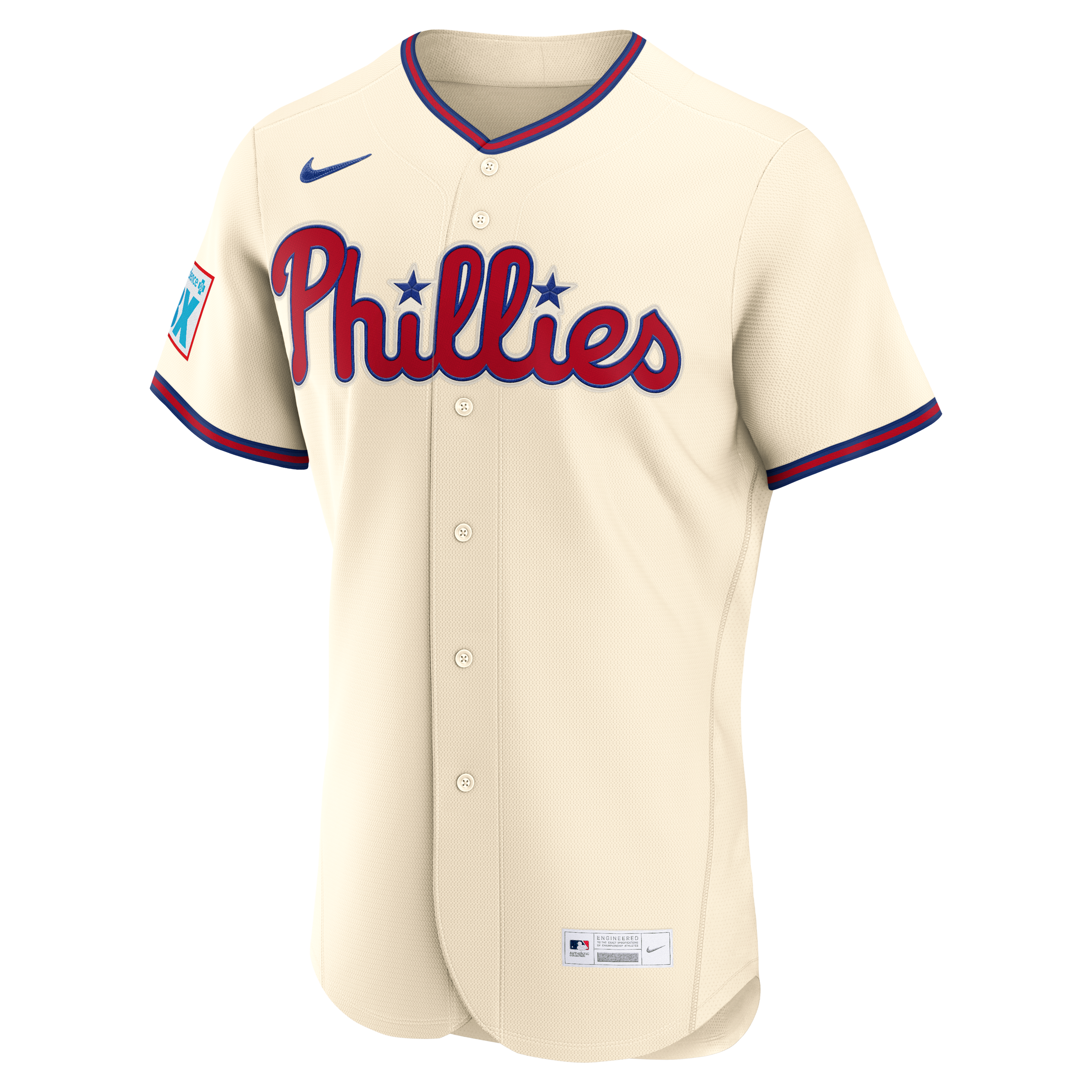 Bryce Harper Philadelphia Phillies Alternate Sponsor Patch Jersey - Cream - Image 3