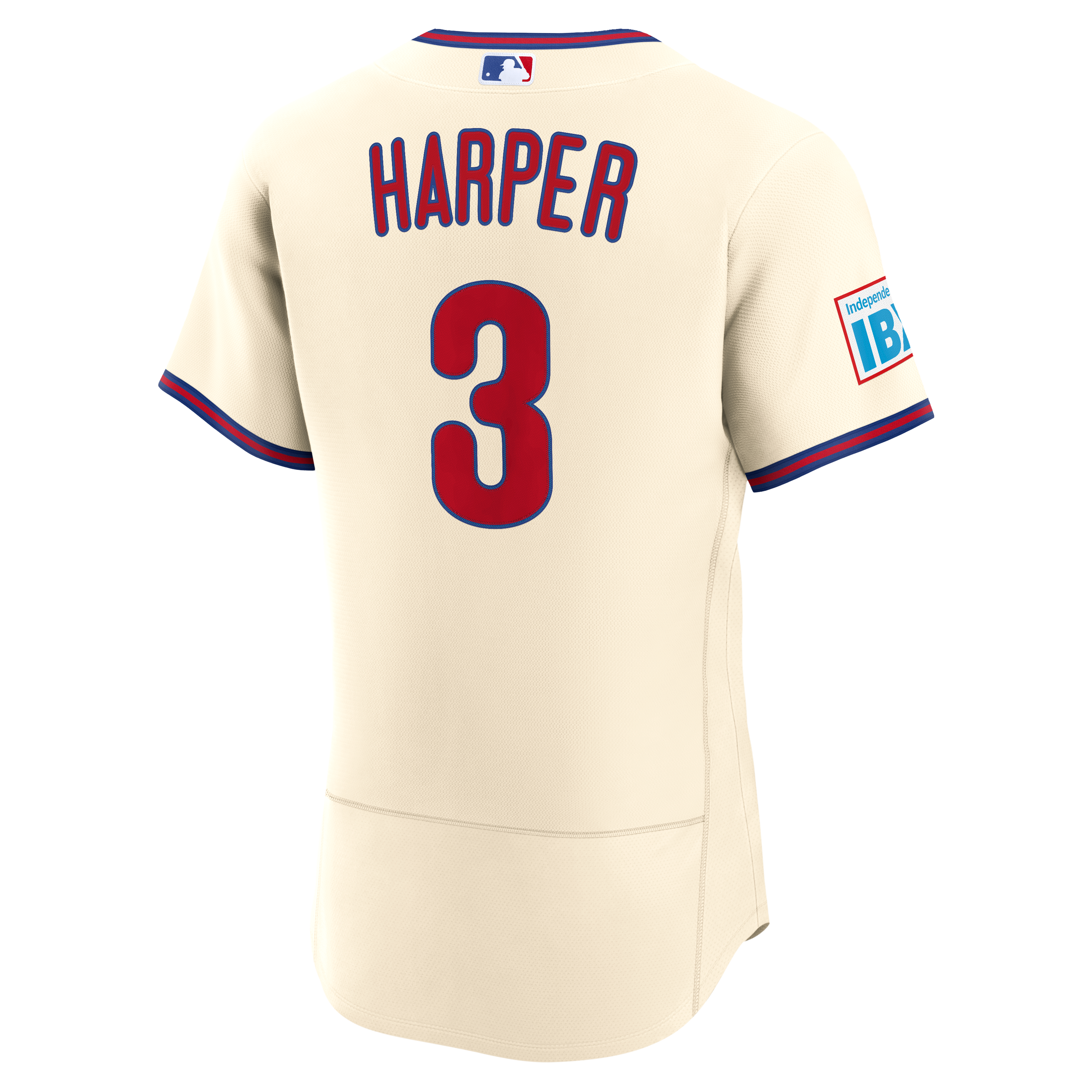Bryce Harper Philadelphia Phillies Alternate Sponsor Patch Jersey - Cream - Image 4