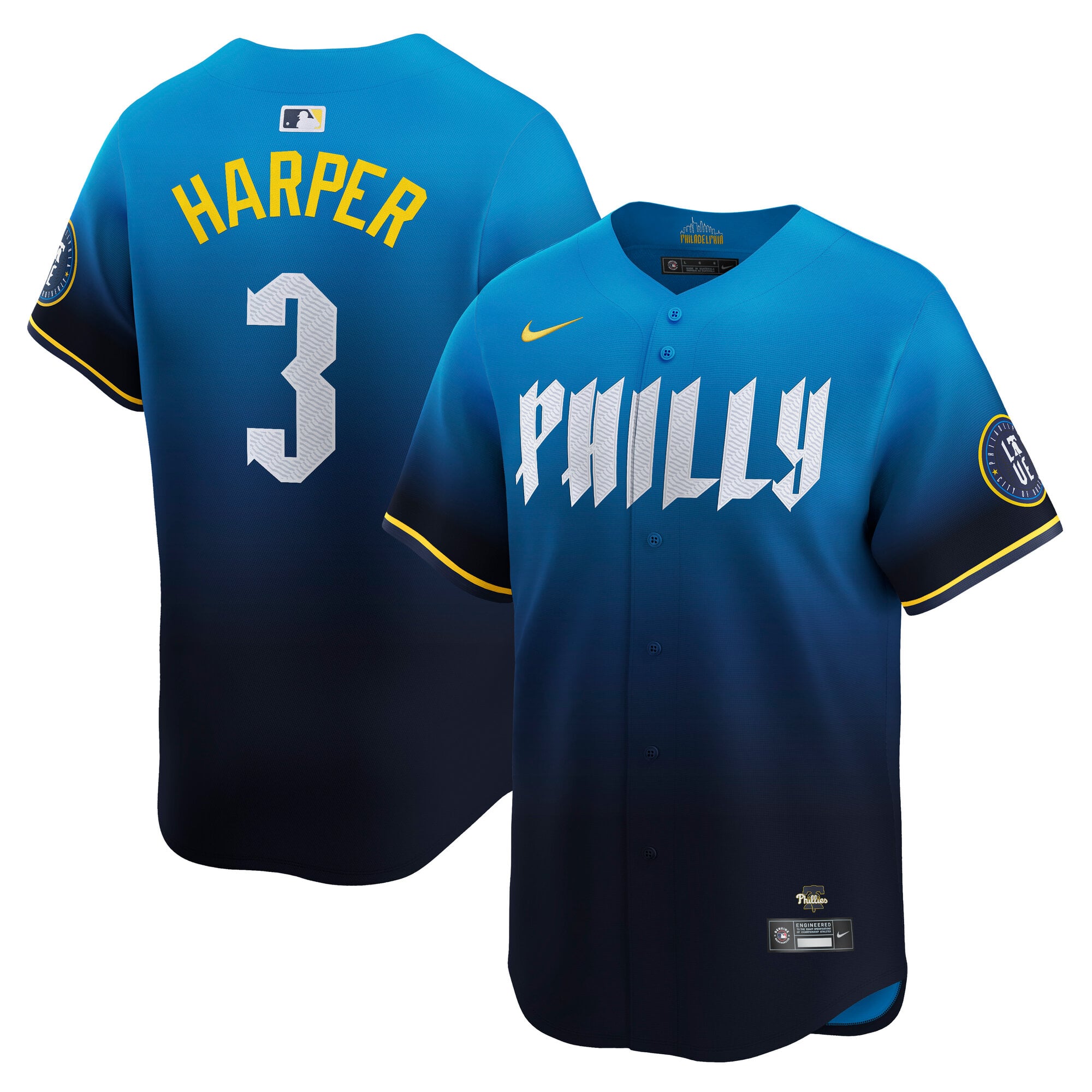 Bryce Harper Philadelphia Phillies City Connect Limited Jersey - Blue - Image 2