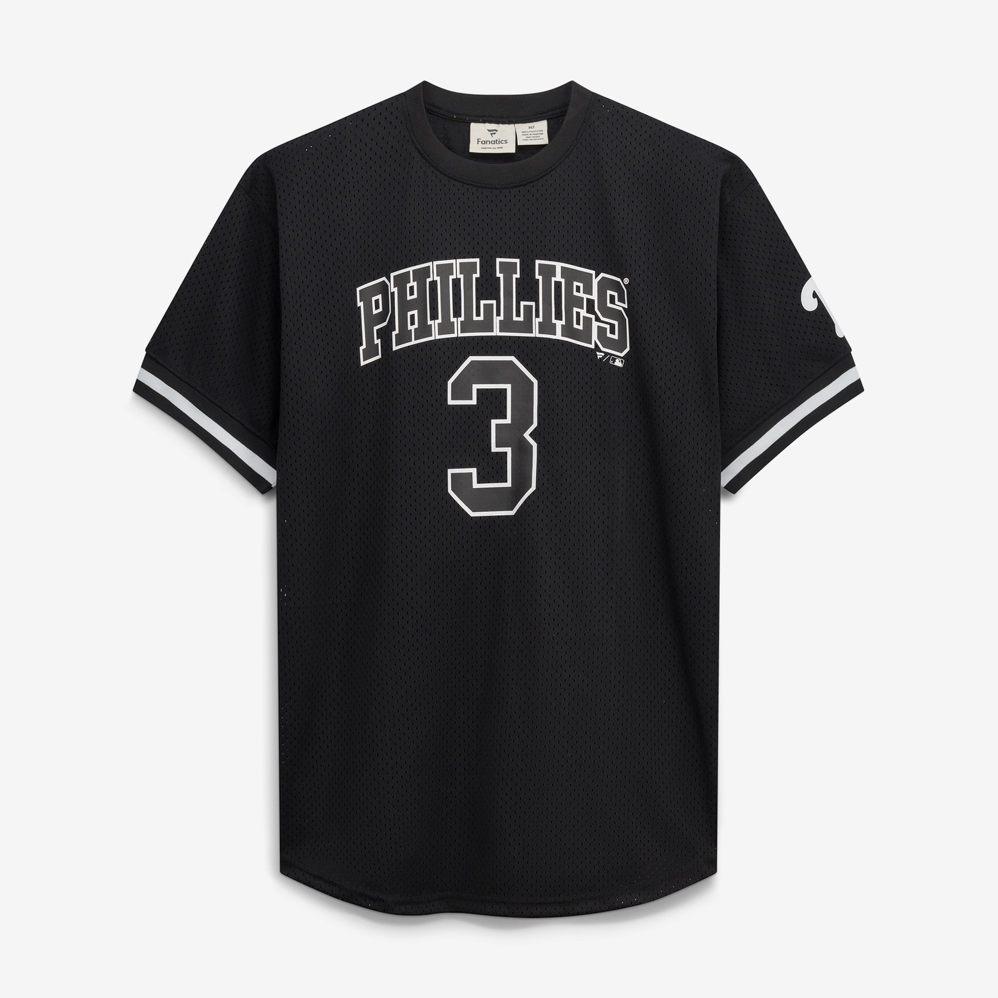 Bryce Harper Philadelphia Phillies Big & Tall Heavyweight Mesh Jersey - Black/White - Image 3