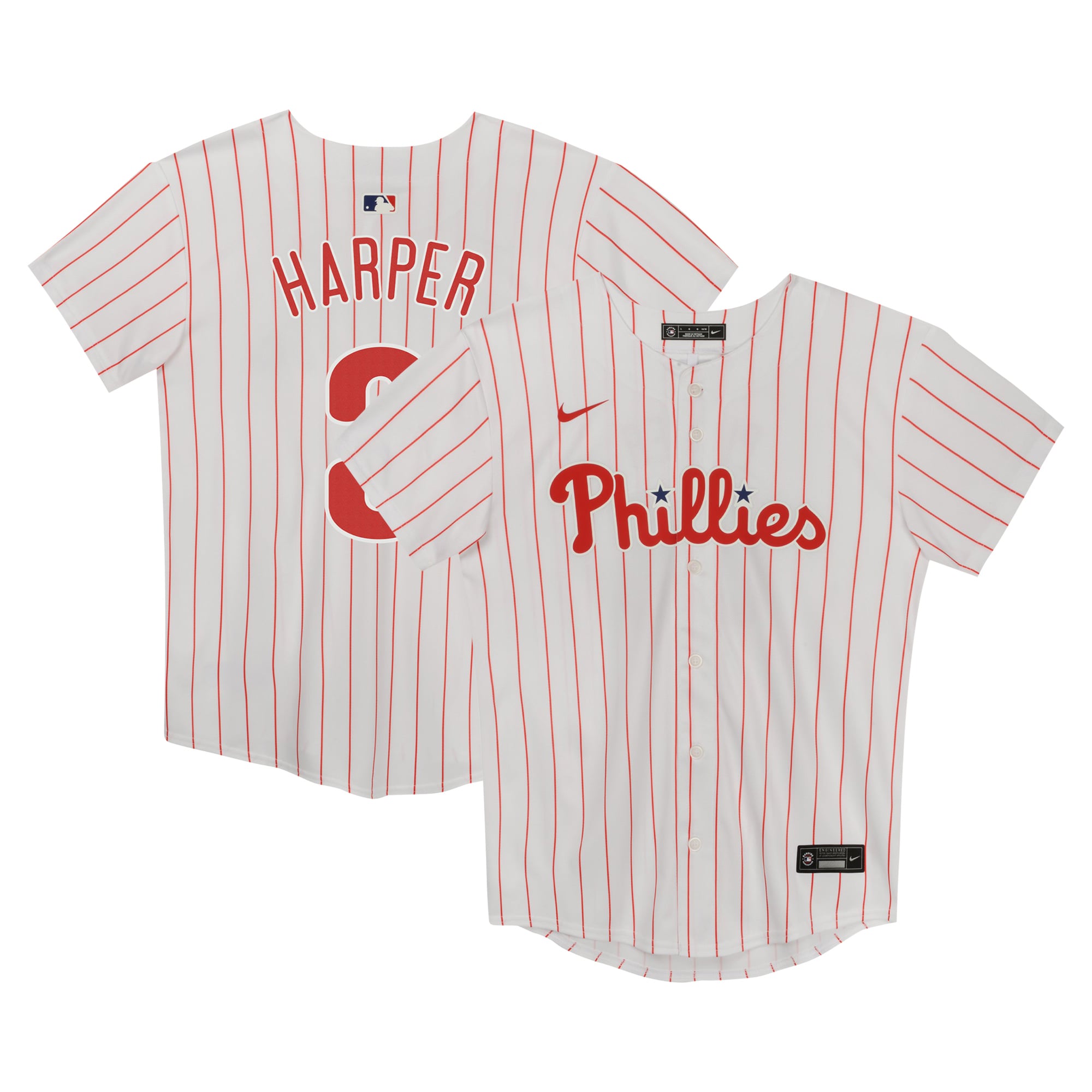 Bryce Harper Philadelphia Phillies Preschool Home Game Jersey - White - Image 2
