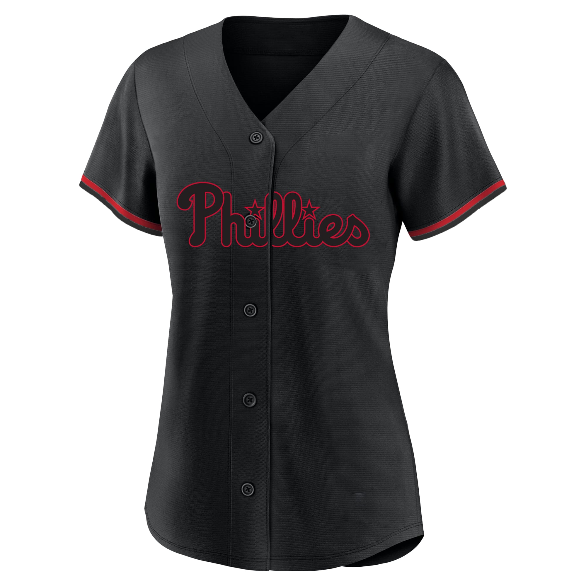 Bryce Harper Philadelphia Phillies Profile Women's Plus Size Player Name & Number Fashion Jersey - Black - Image 3