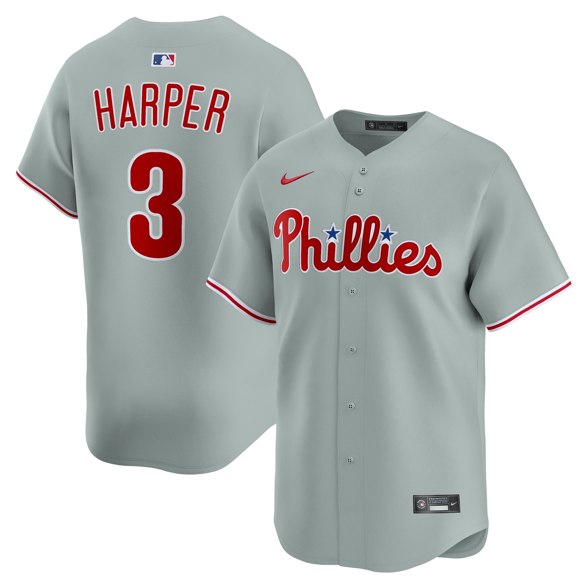 Bryce Harper Philadelphia Phillies Road Limited Player Jersey - Gray