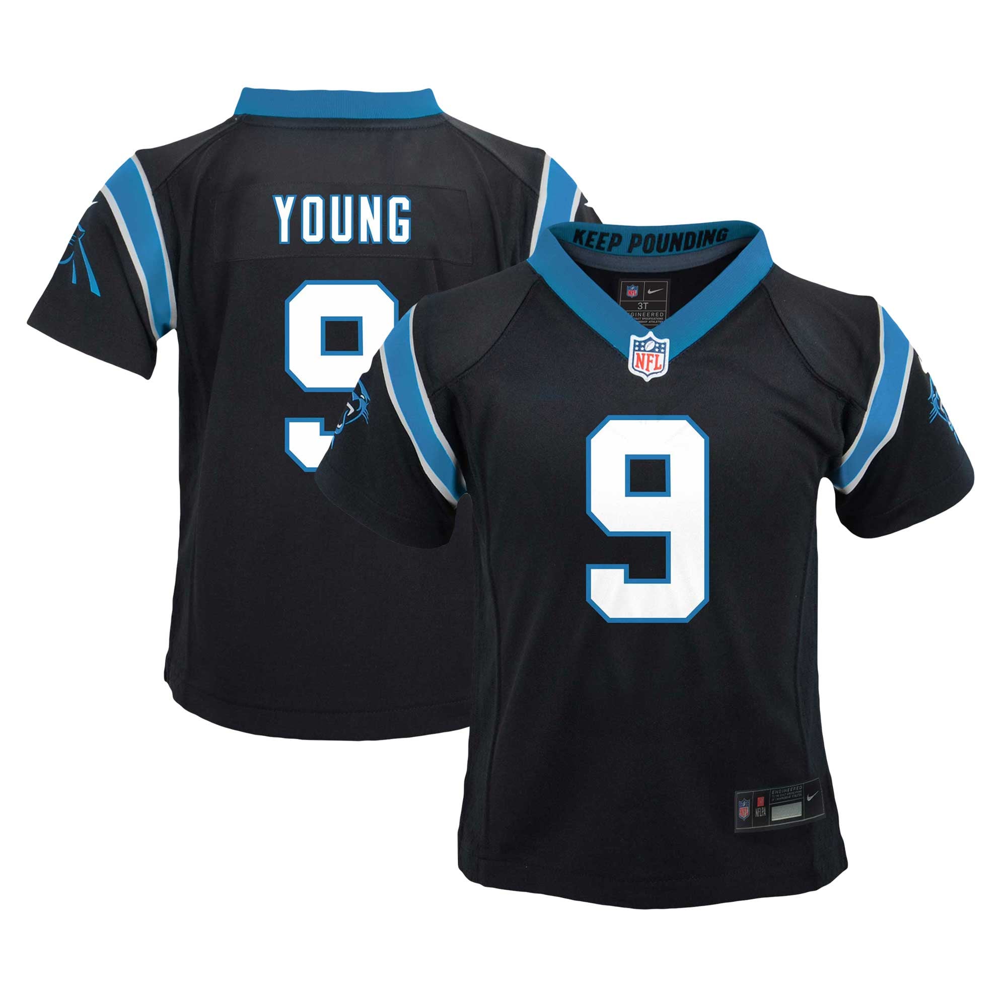 Bryce Young Carolina Panthers Infant Team Player Game Jersey - Black - Image 2