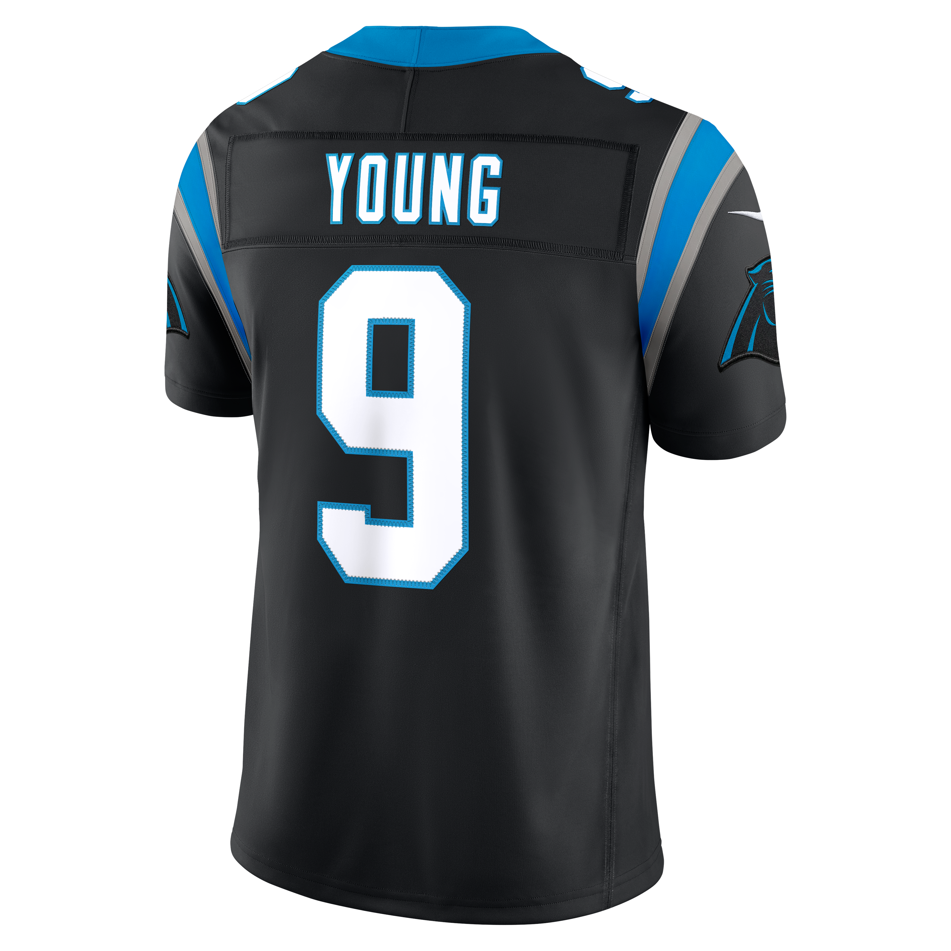 Bryce Young Carolina Panthers Team Vapor F.U.S.E. Stitched Limited Jersey - Black - Image 8