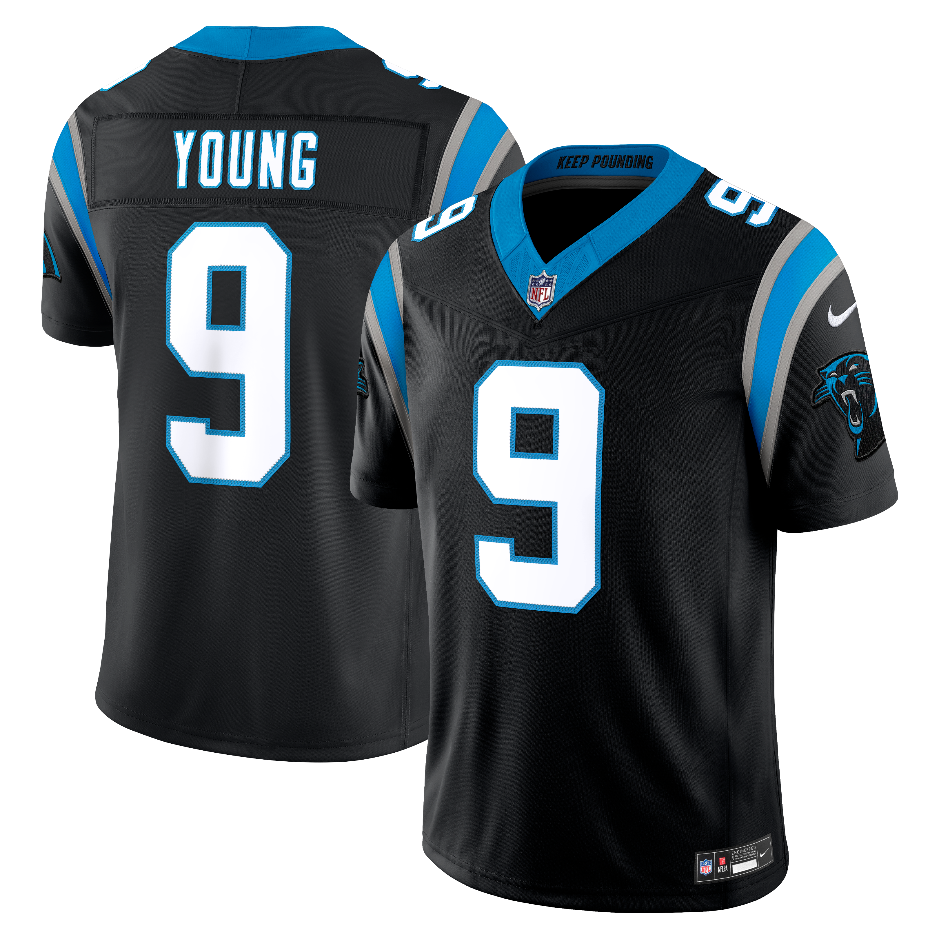 Bryce Young Carolina Panthers Team Vapor F.U.S.E. Stitched Limited Jersey - Black