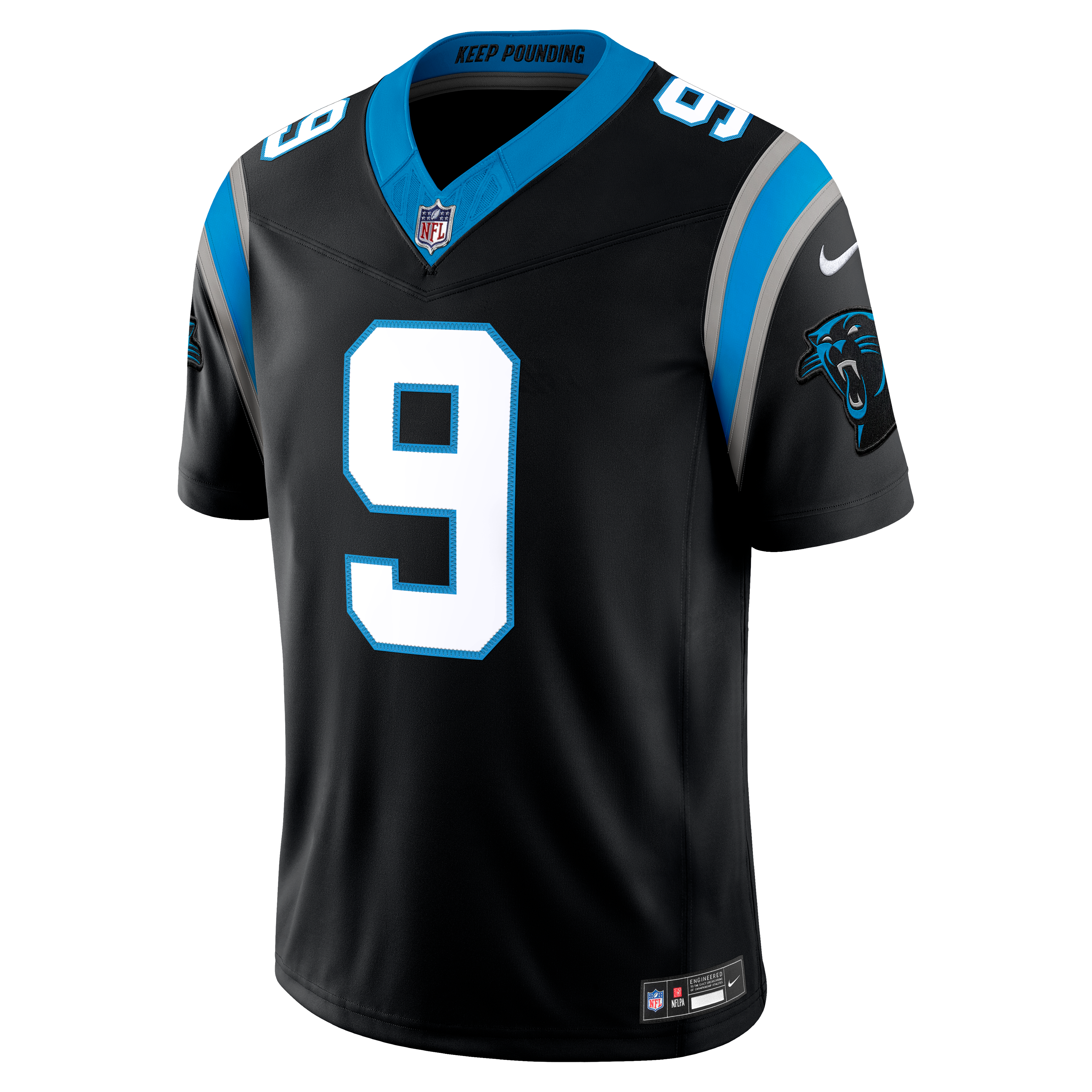 Bryce Young Carolina Panthers Team Vapor F.U.S.E. Stitched Limited Jersey - Black - Image 7