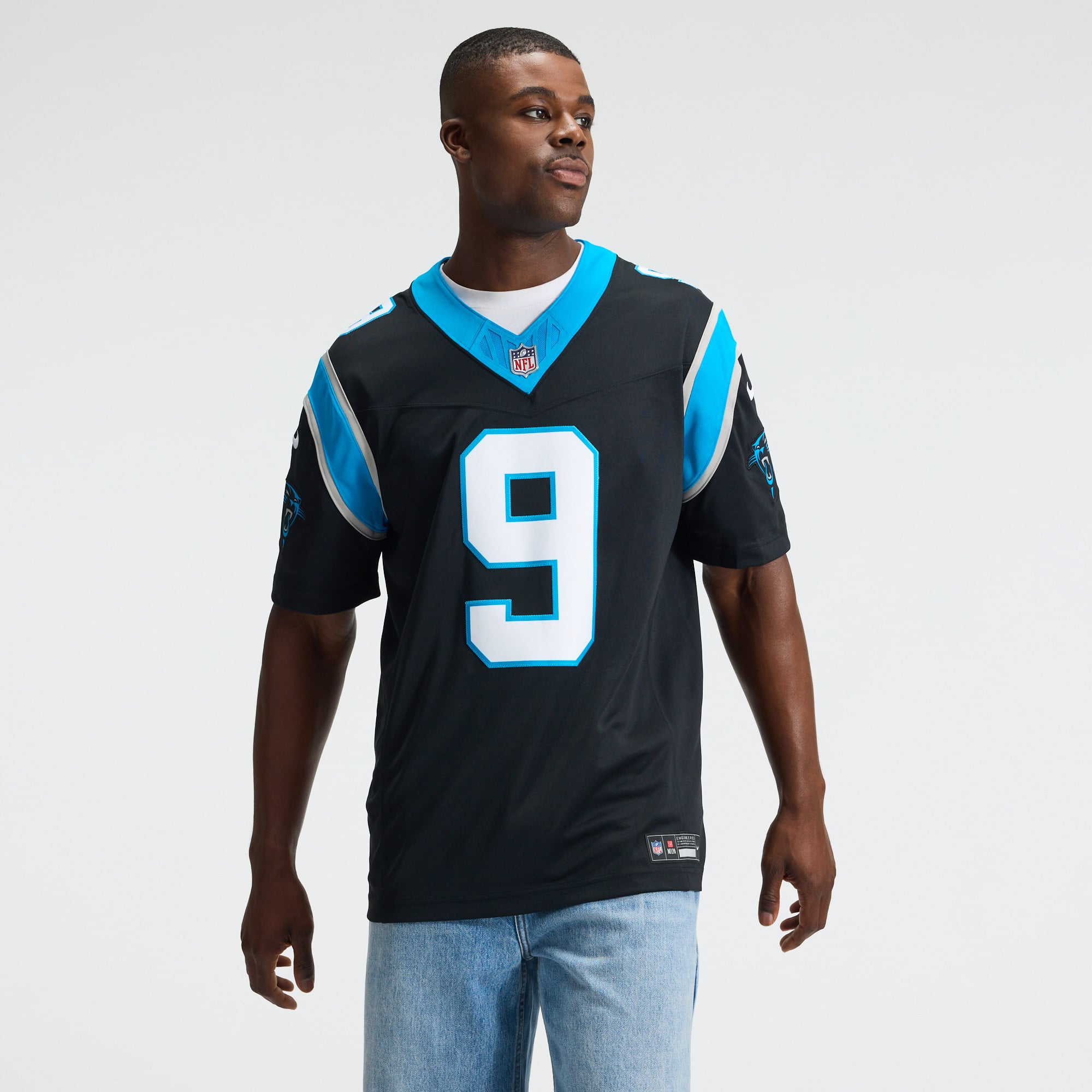 Bryce Young Carolina Panthers Team Vapor F.U.S.E. Stitched Limited Jersey - Black - Image 3