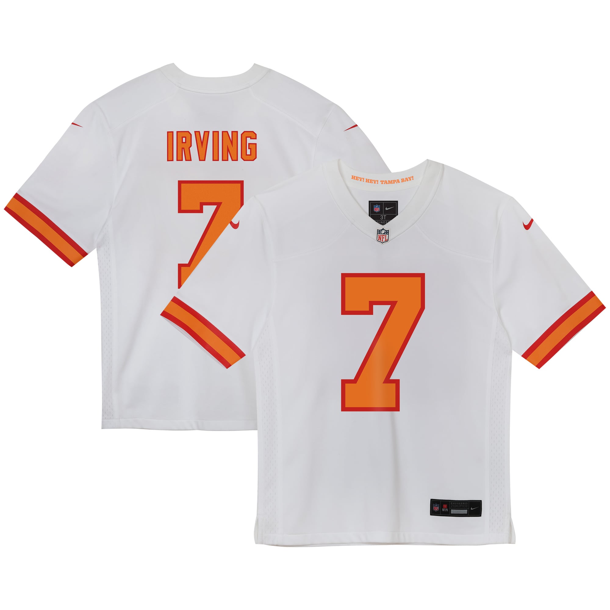 Bucky Irving '76 Tampa Bay Buccaneers Preschool Game Jersey - White - Image 2