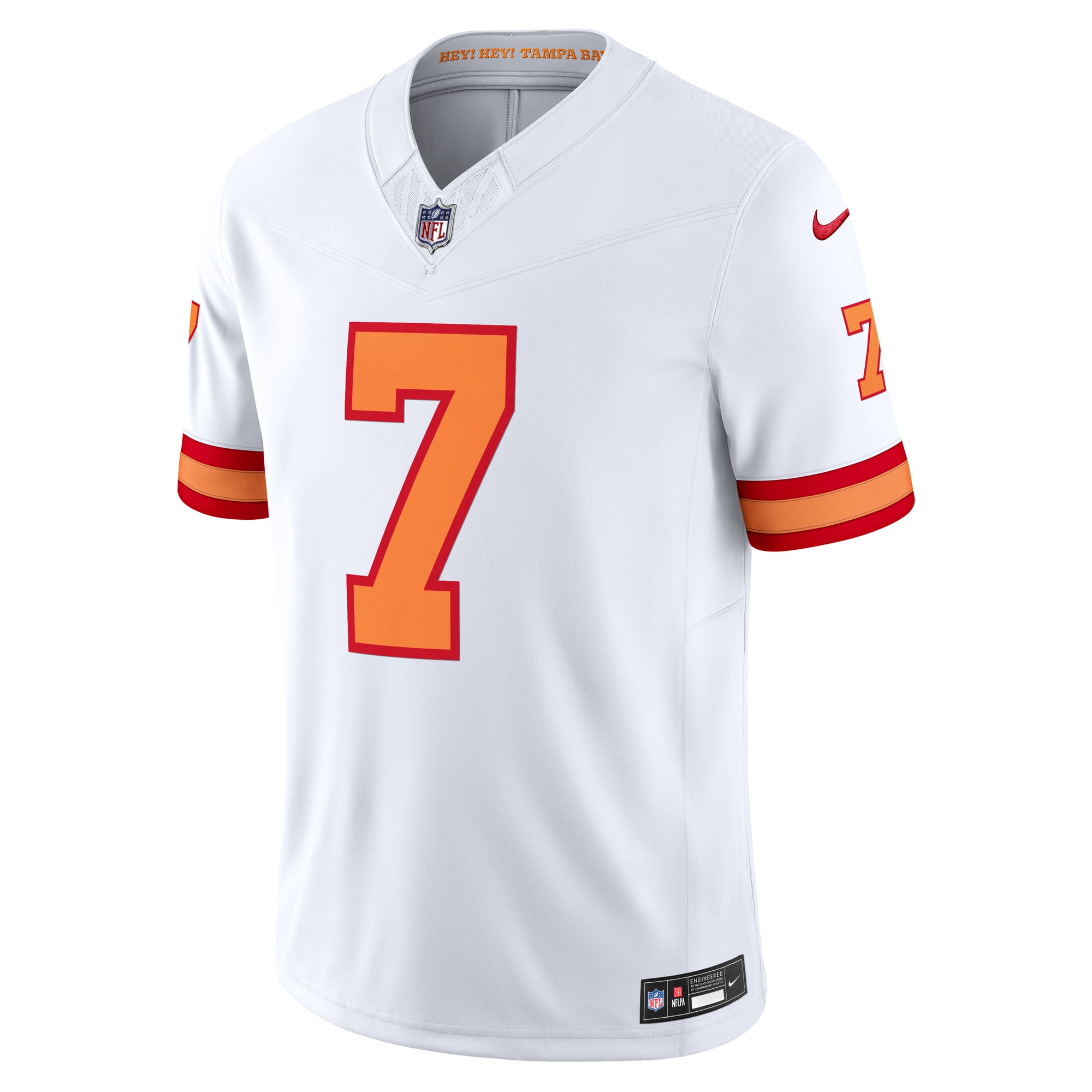 Bucky Irving Tampa Bay Buccaneers Alternate 2 Throwback Vapor F.U.S.E. Limited Jersey - White - Image 3
