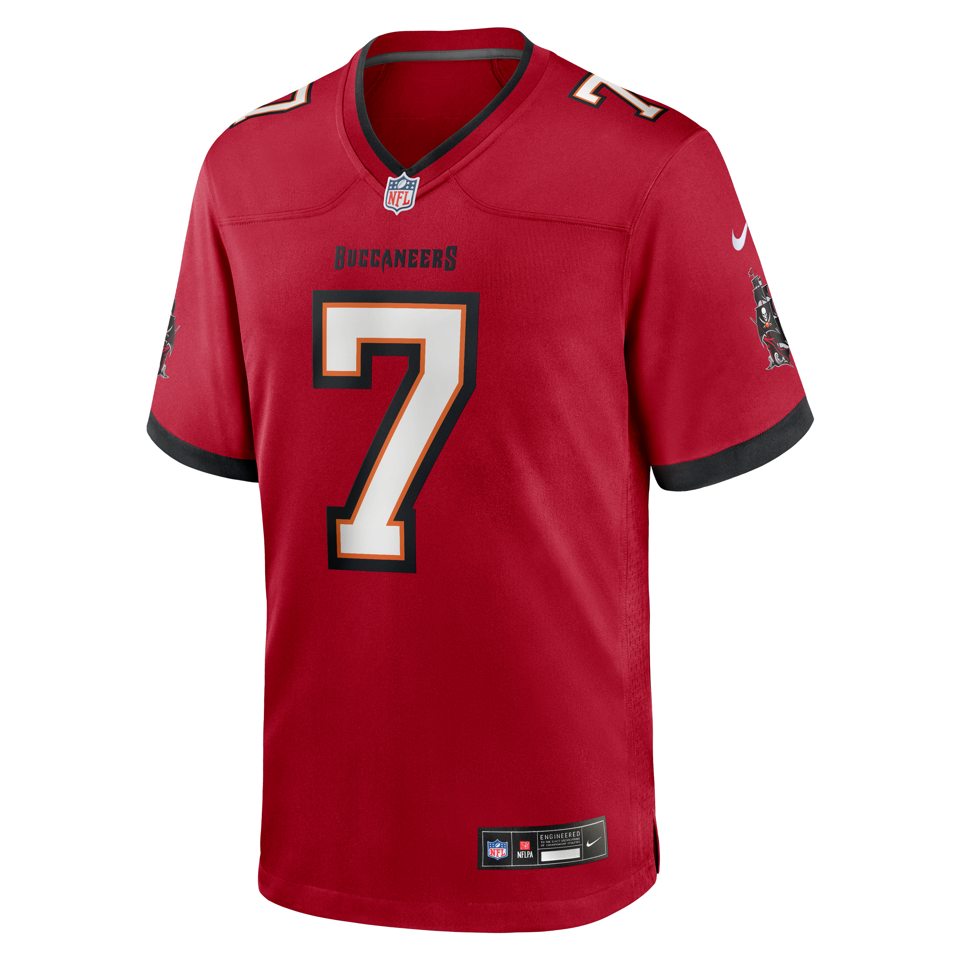 Bucky Irving Tampa Bay Buccaneers Game Jersey - White - Red - Image 3