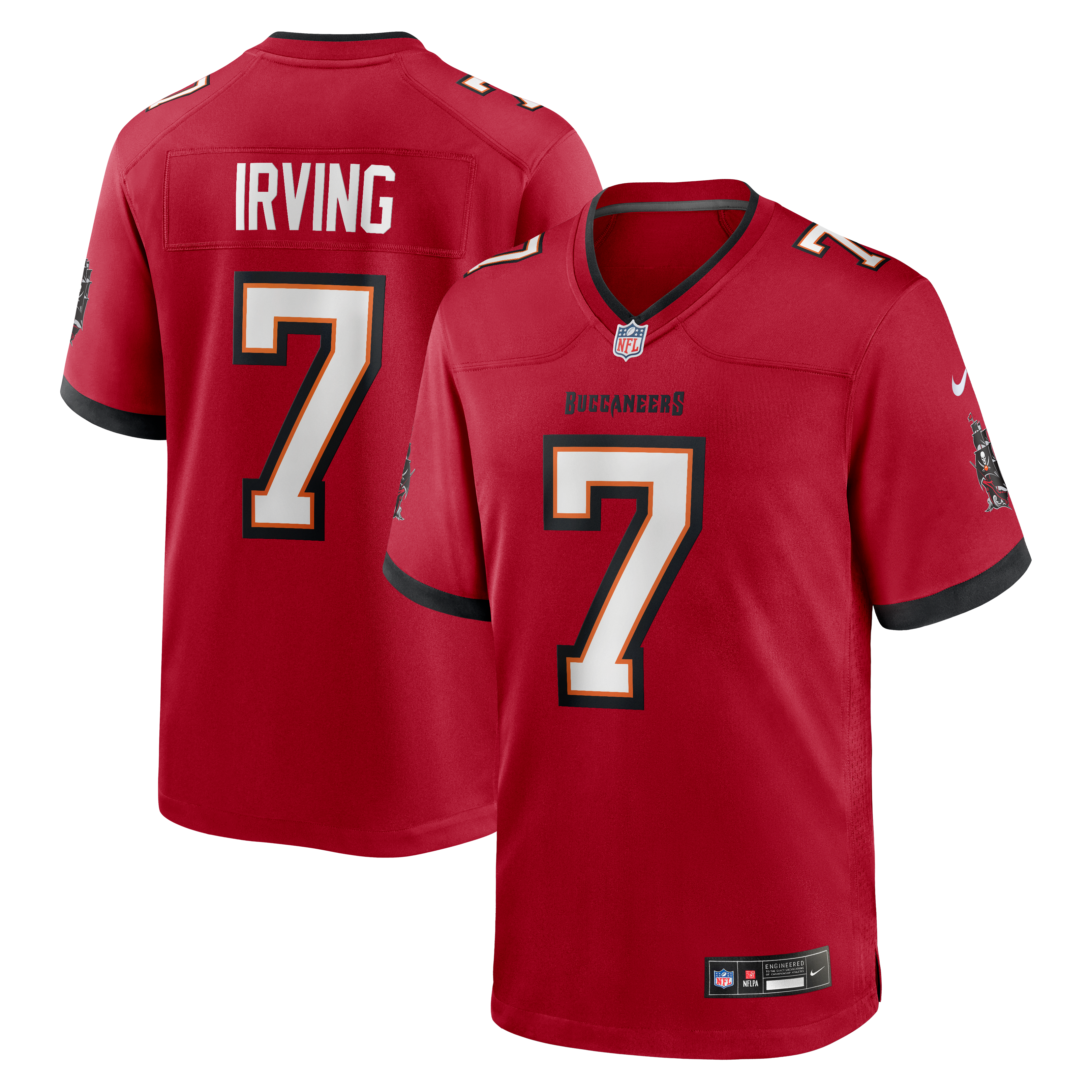 Bucky Irving Tampa Bay Buccaneers Game Jersey - White - Red