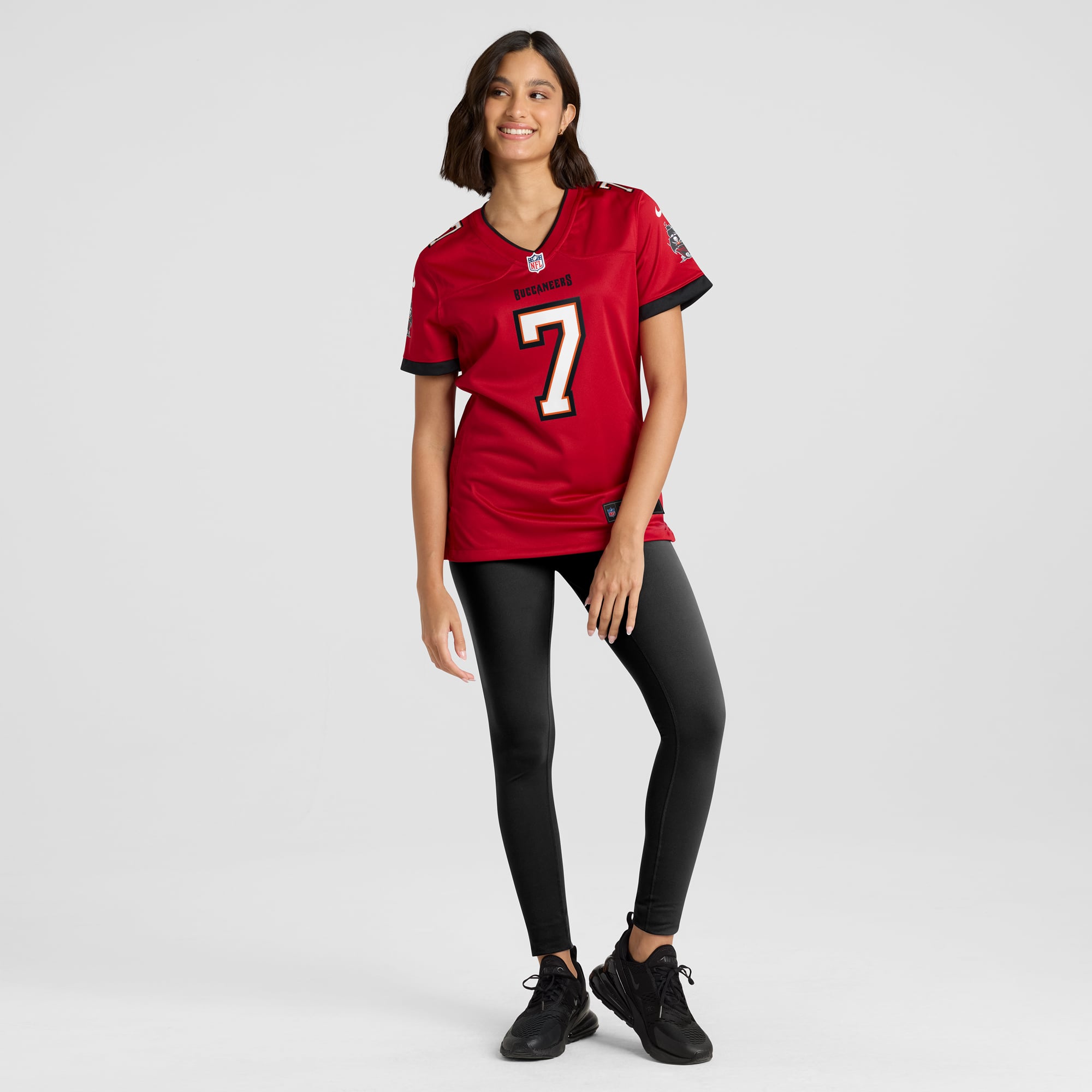 Bucky Irving Tampa Bay Buccaneers Women's Alternate Game Jersey - Pewter - Red - Image 5