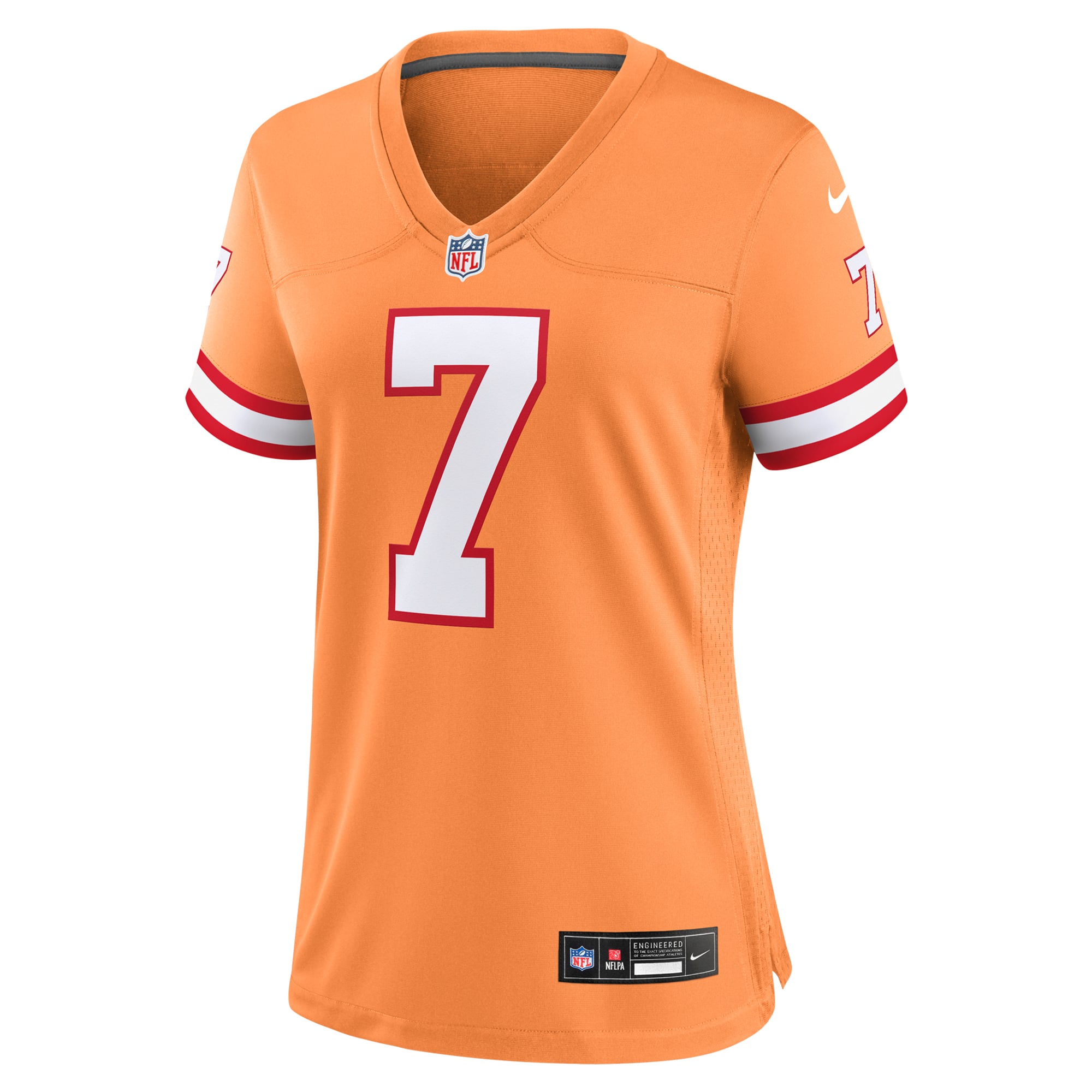 Bucky Irving Tampa Bay Buccaneers Women's Game Jersey - Red - Orange - Image 3