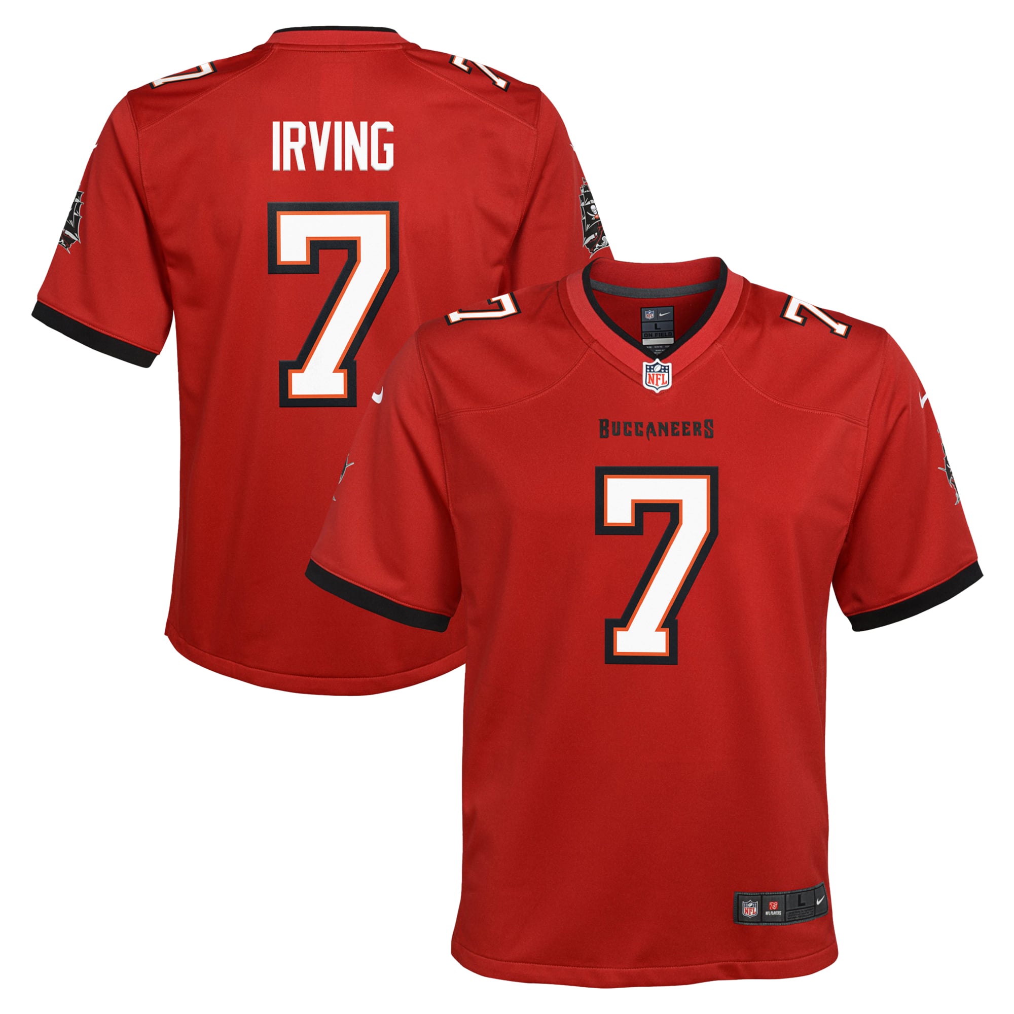 Bucky Irving Tampa Bay Buccaneers Youth Alternate Game Jersey - Orange - Red