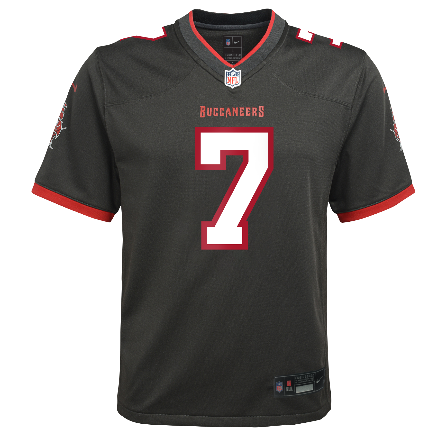 Bucky Irving Tampa Bay Buccaneers Youth Alternate Game Jersey - Pewter - Image 3