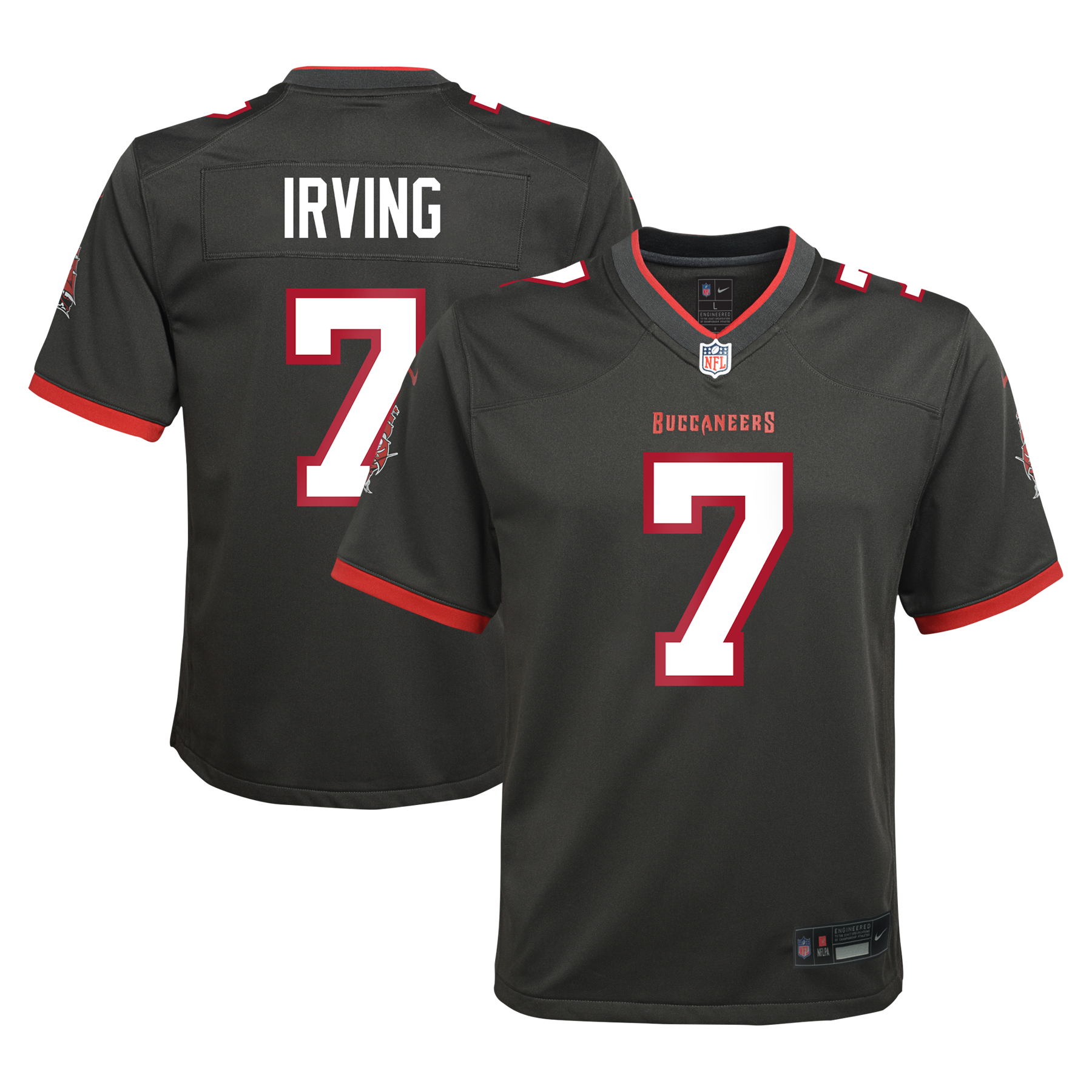 Bucky Irving Tampa Bay Buccaneers Youth Alternate Game Jersey - Pewter - Image 2