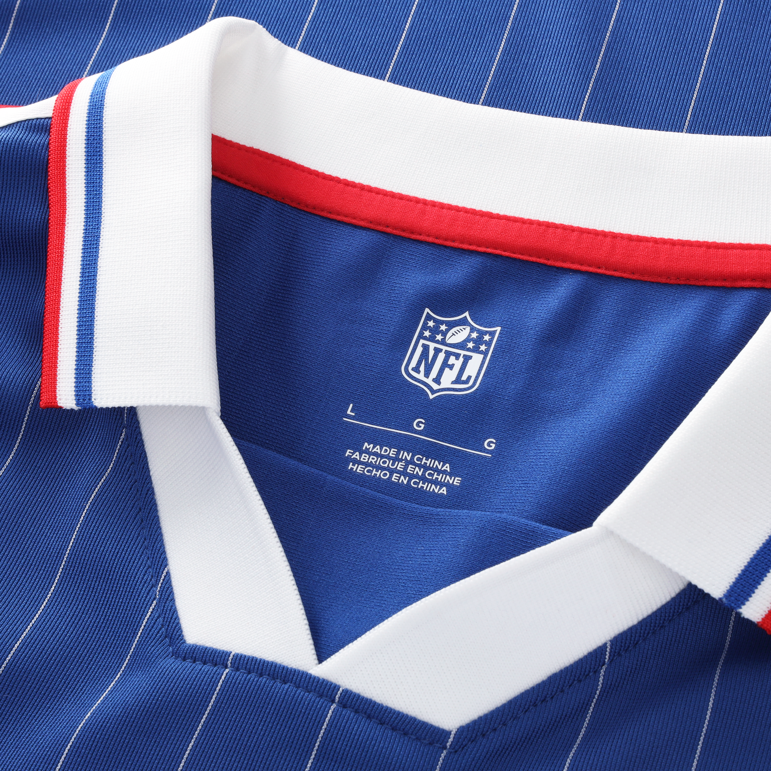 Buffalo Bills Youth Football x Football Collared Fan Top - Royal - Image 4