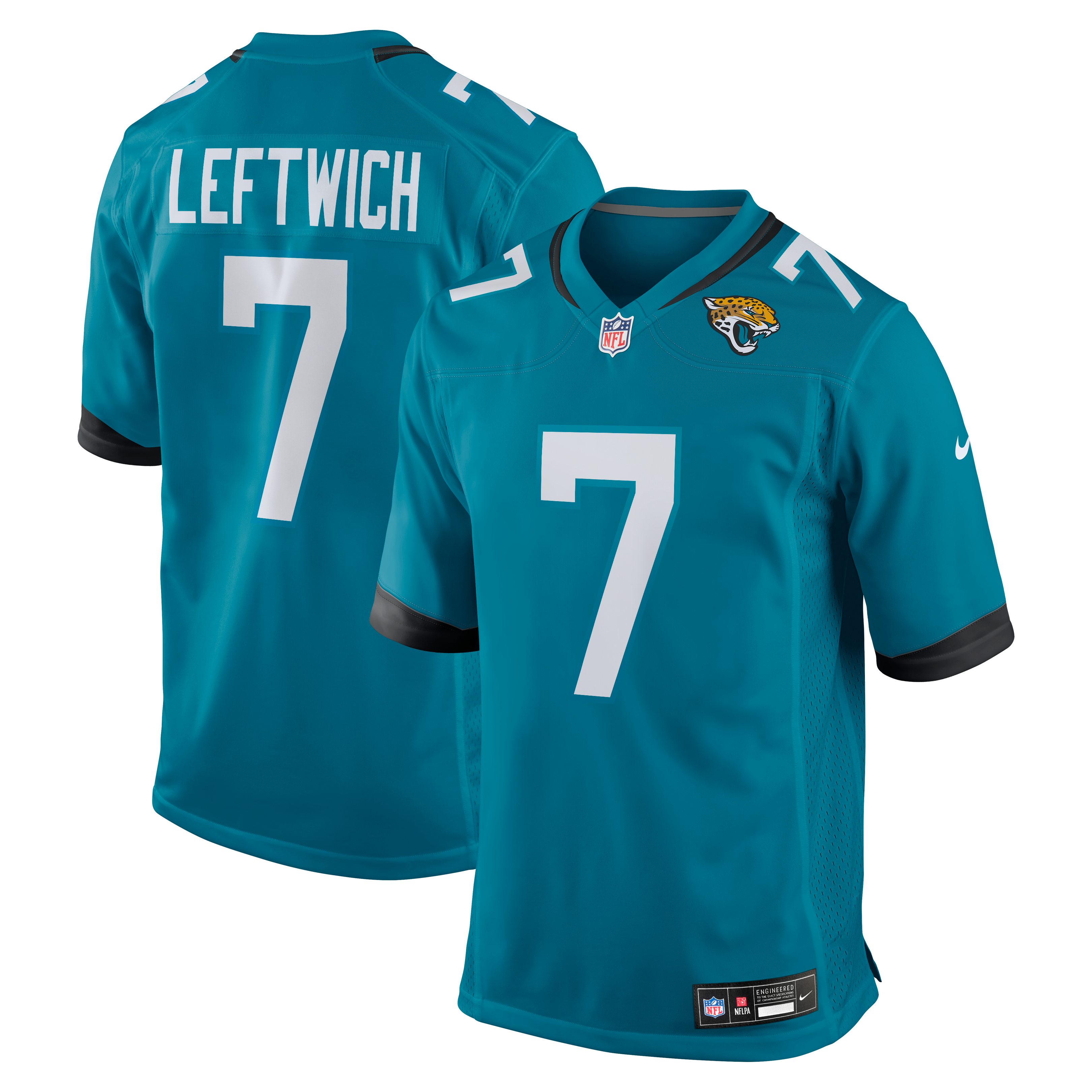 Byron Leftwich Jacksonville Jaguars Retired Player Alternate Game Jersey - Teal - Image 2
