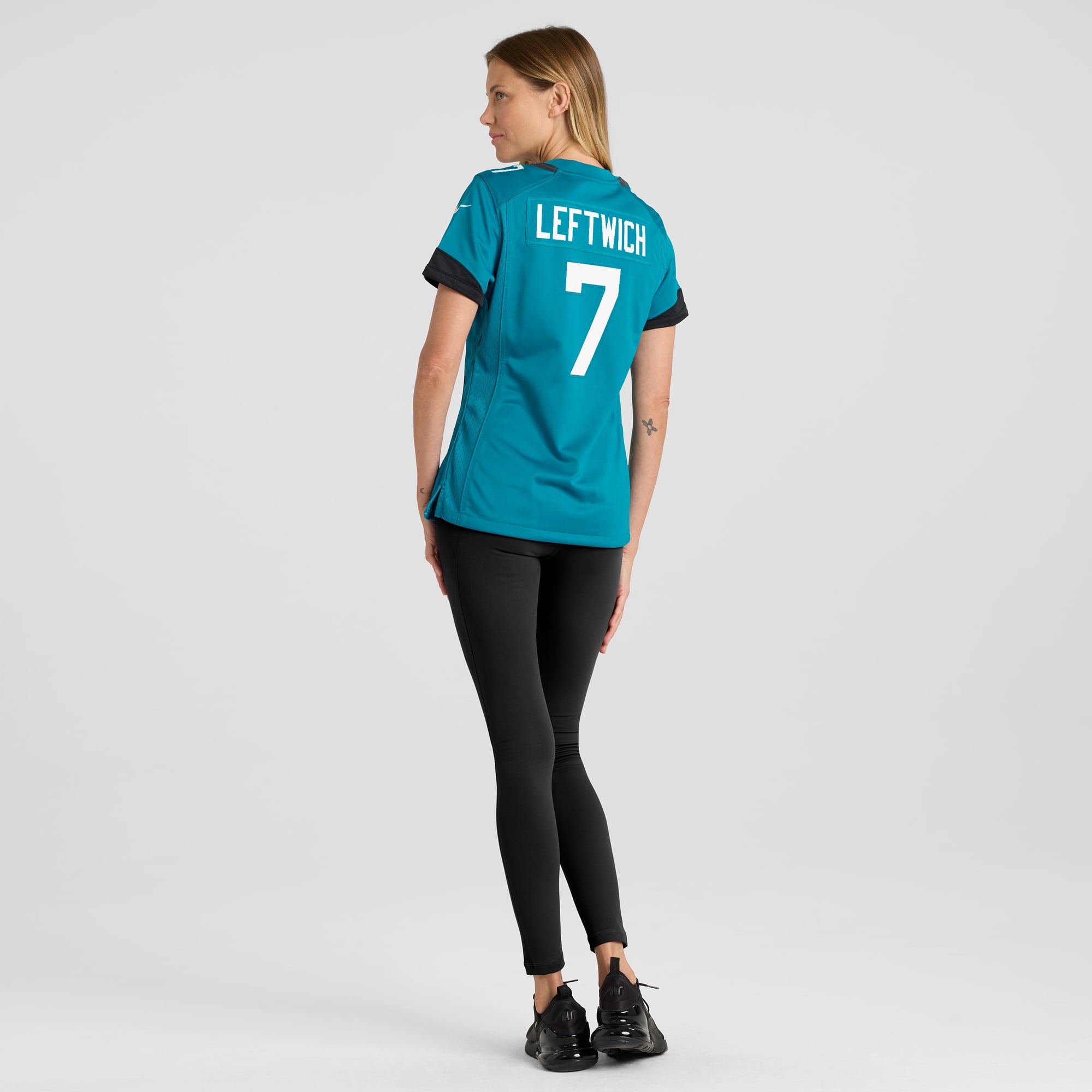 Byron Leftwich Jacksonville Jaguars Women's Retired Player Game Jersey - Teal - Image 6