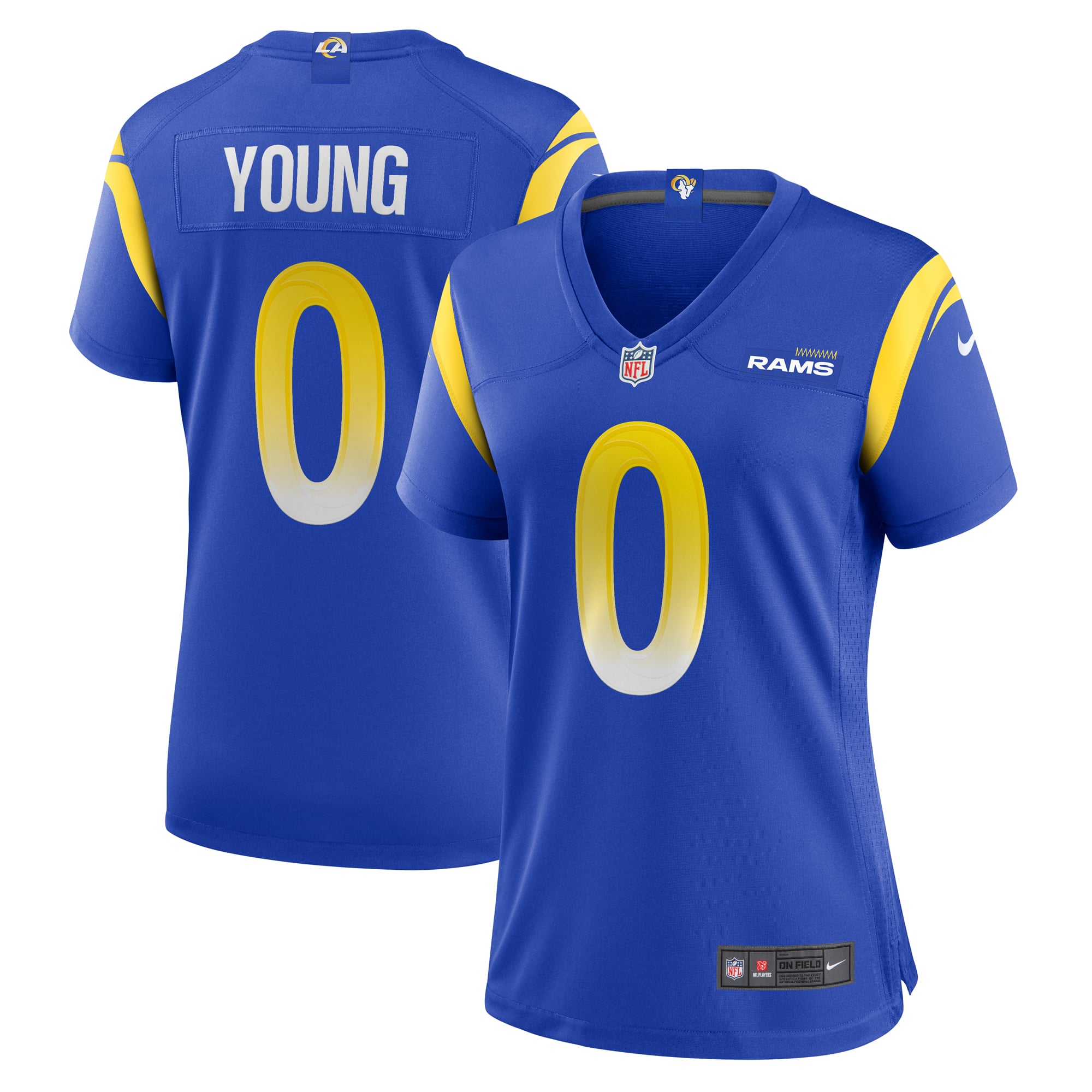 Byron Young Los Angeles Rams Women's Home Game Jersey - Royal - Image 2