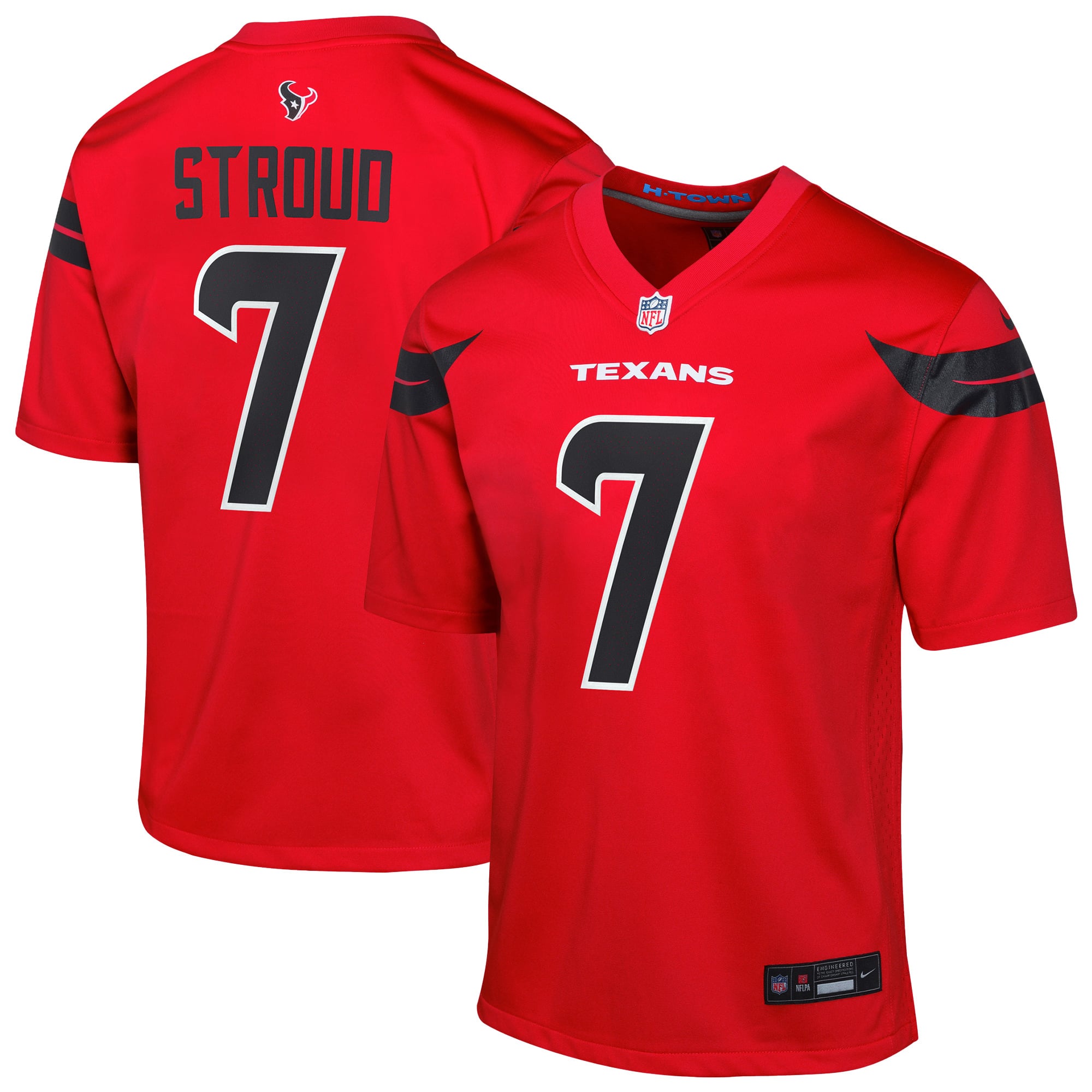 C.J. Stroud Houston Texans Youth Game Jersey - Red - Image 2