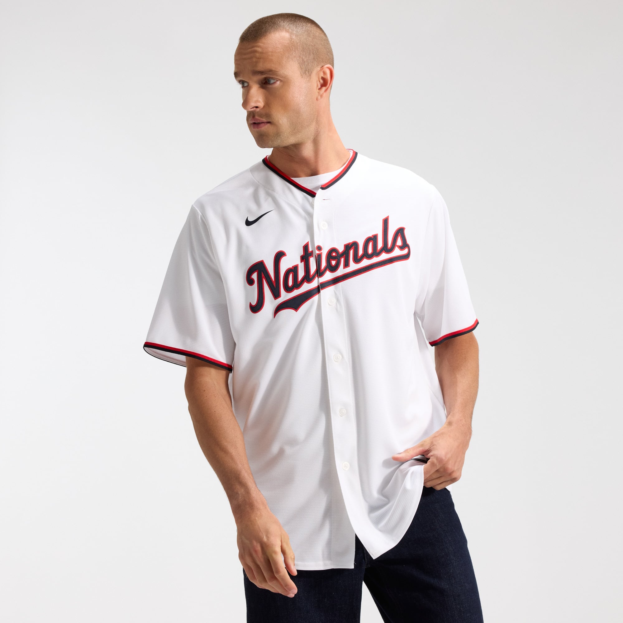 CJ Abrams Washington Nationals Home Jersey - White - Image 3