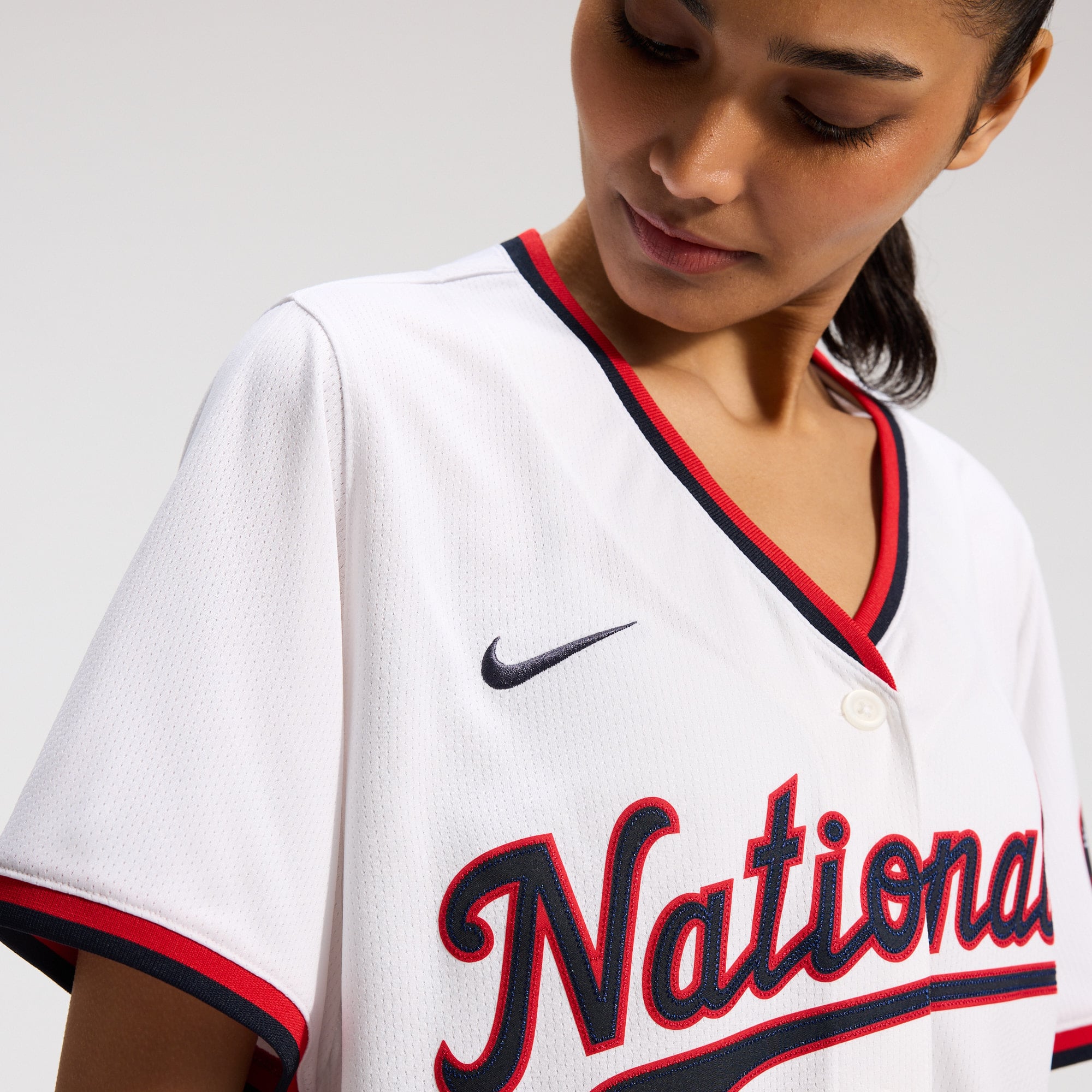 CJ Abrams Washington Nationals Women's Home Limited Player Jersey – White - Image 10
