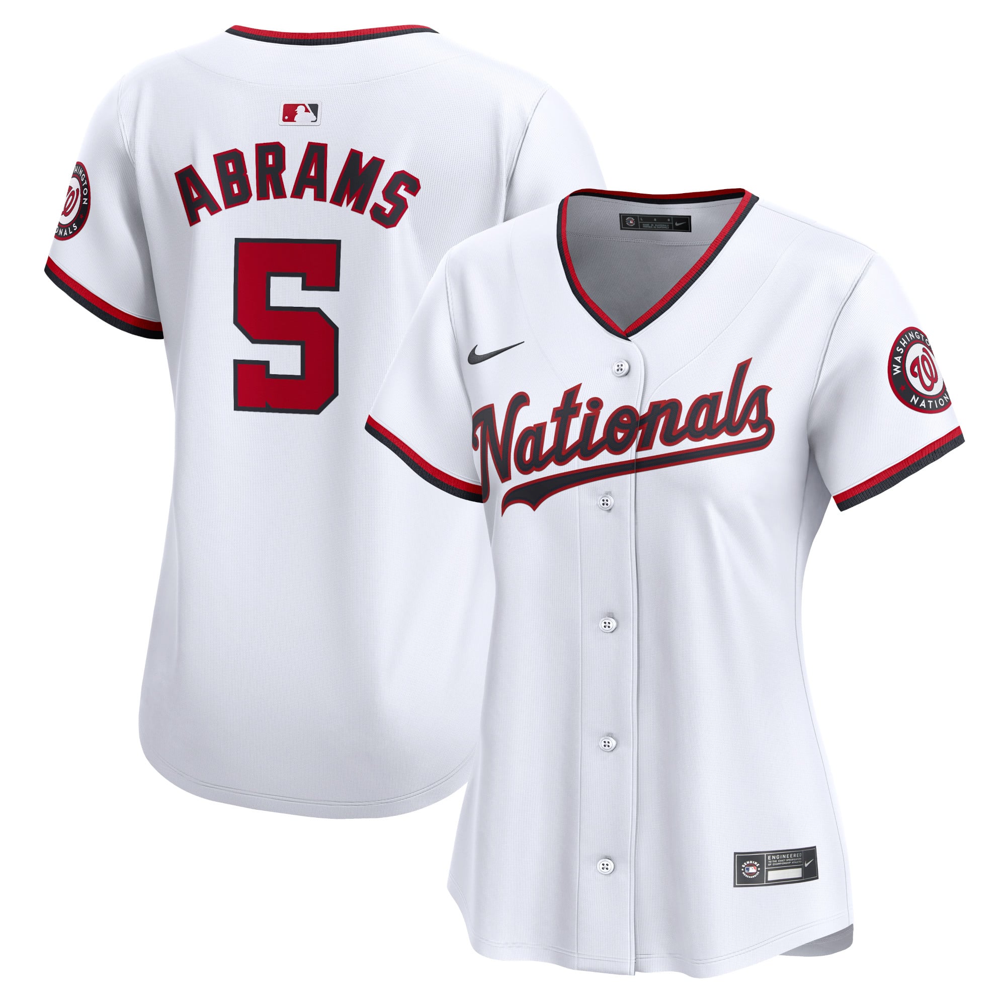 CJ Abrams Washington Nationals Women's Home Limited Player Jersey – White - Image 2