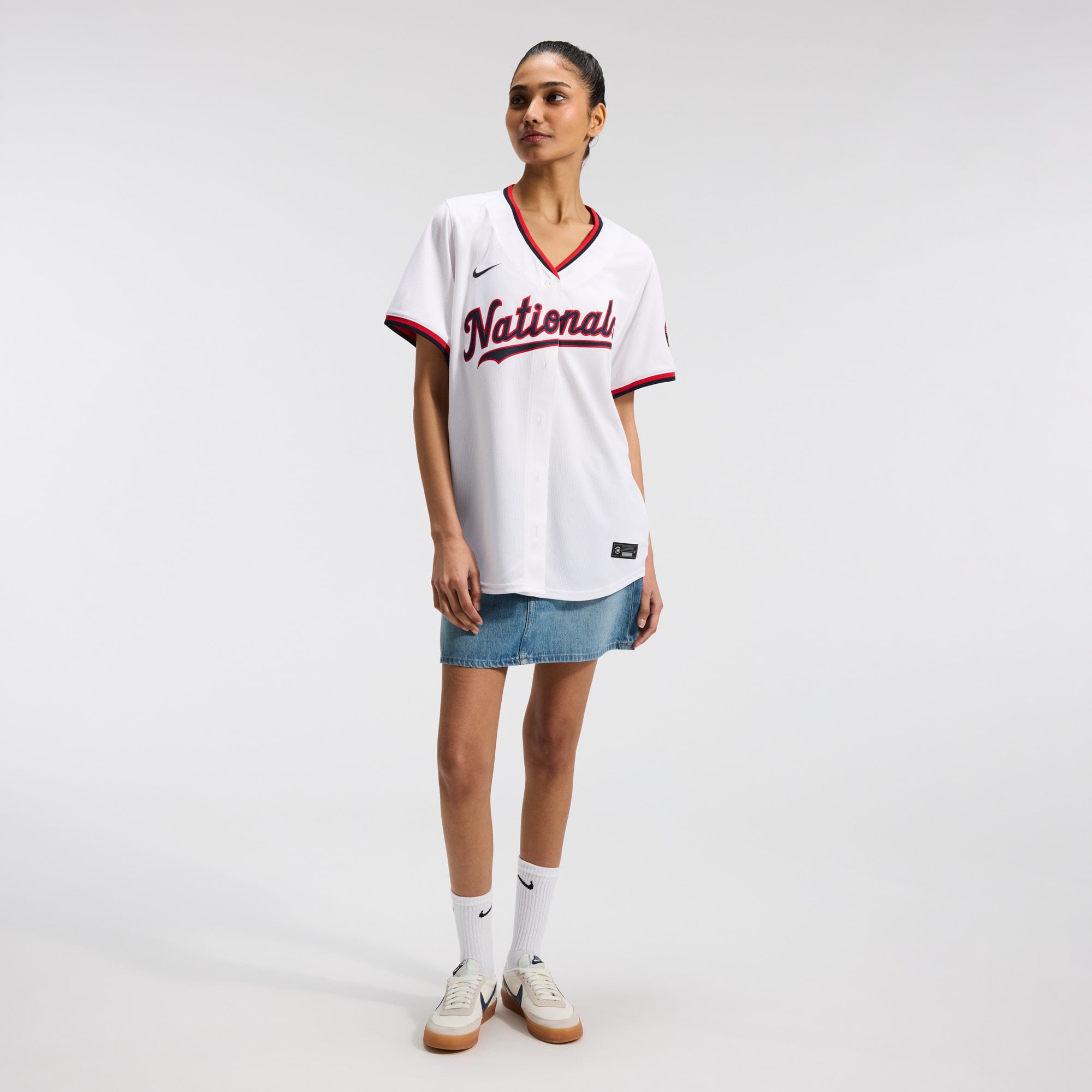 CJ Abrams Washington Nationals Women's Home Limited Player Jersey – White - Image 5