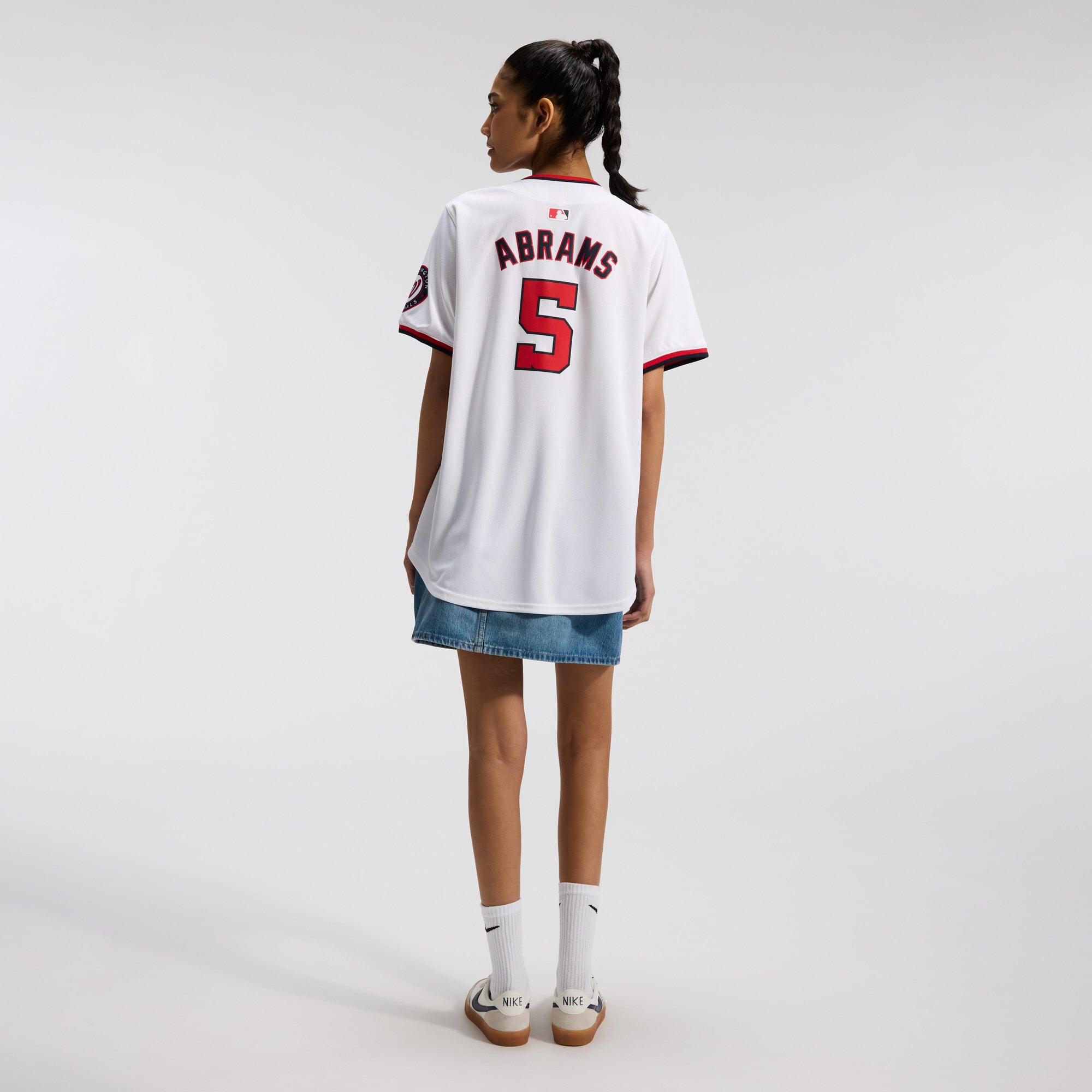 CJ Abrams Washington Nationals Women's Home Limited Player Jersey – White - Image 6