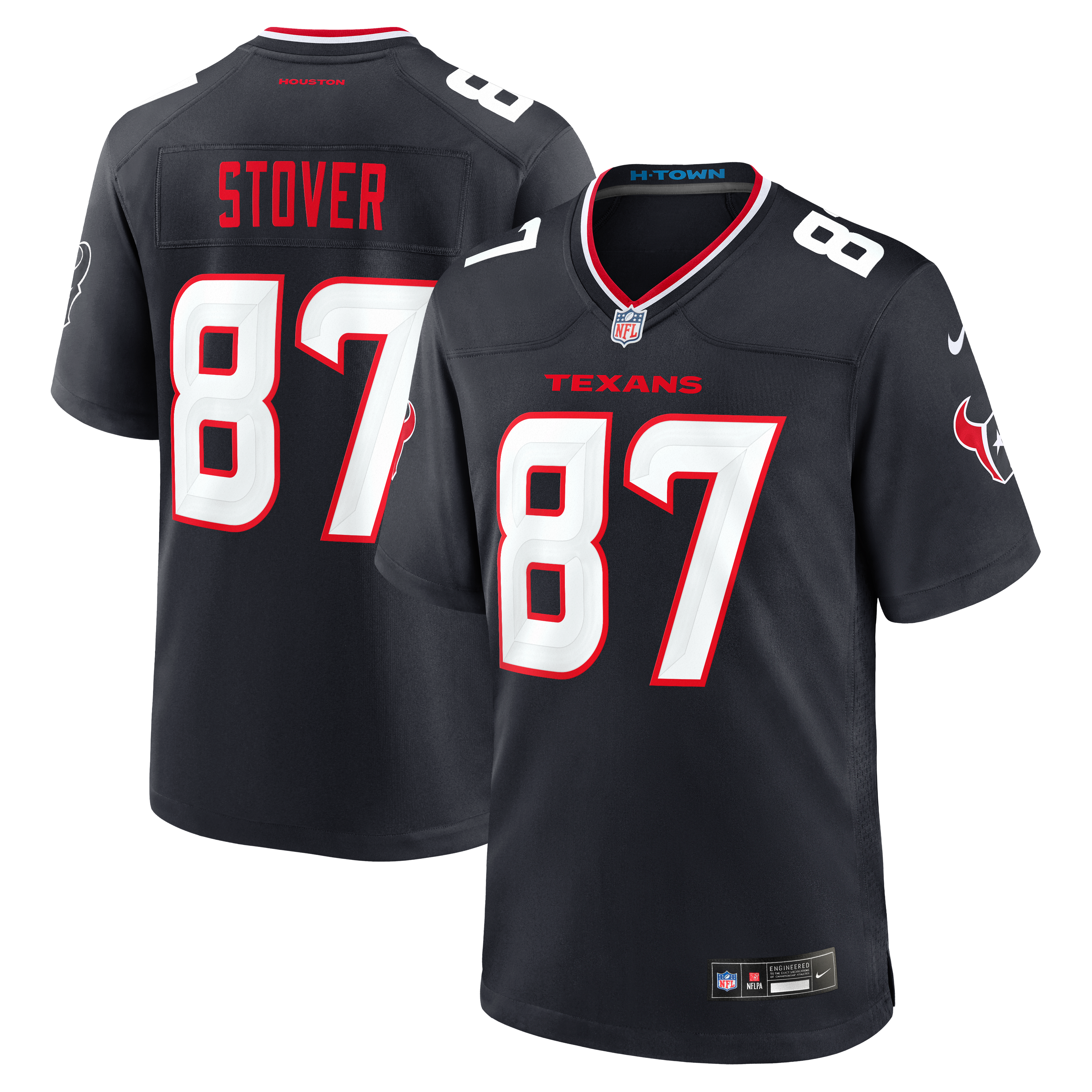 Cade Stover Houston Texans Game Jersey - Navy - Image 2