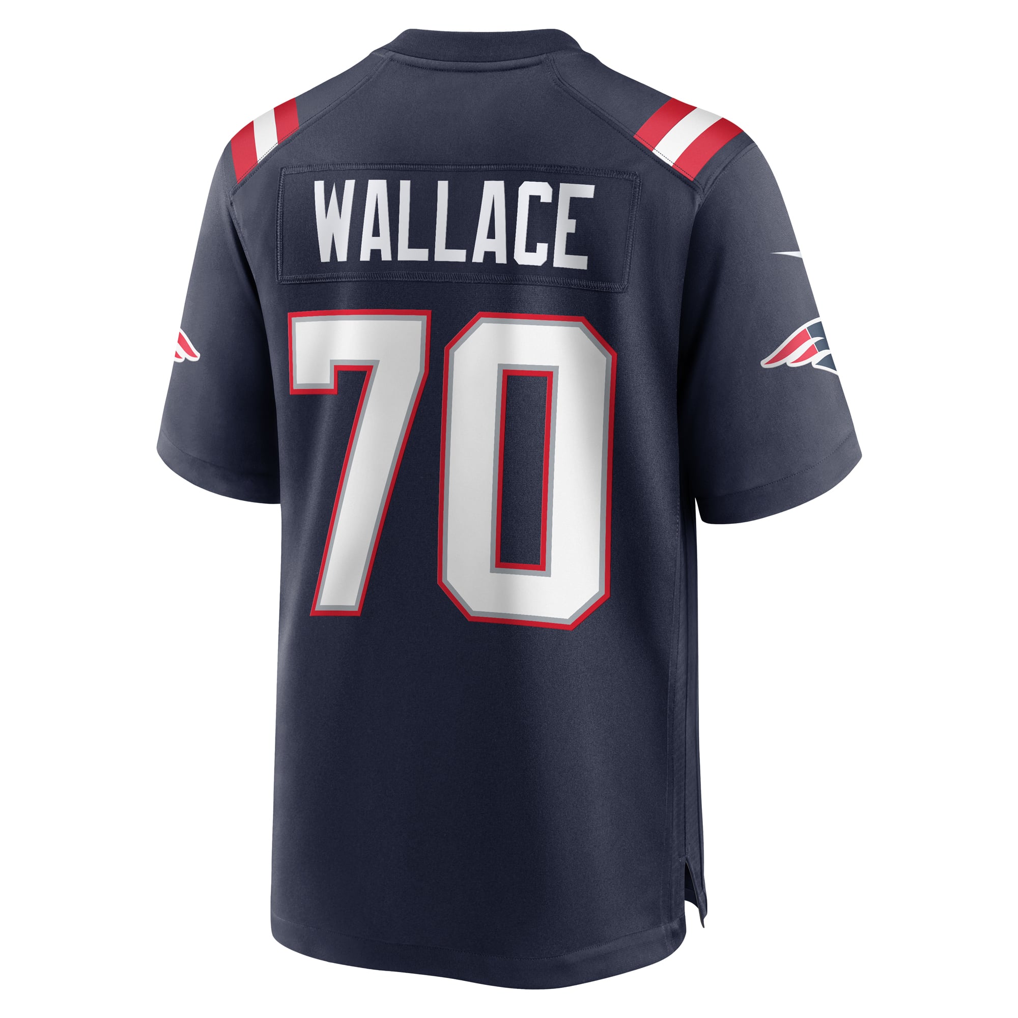 Caedan Wallace New England Patriots Game Jersey - Navy - Image 4