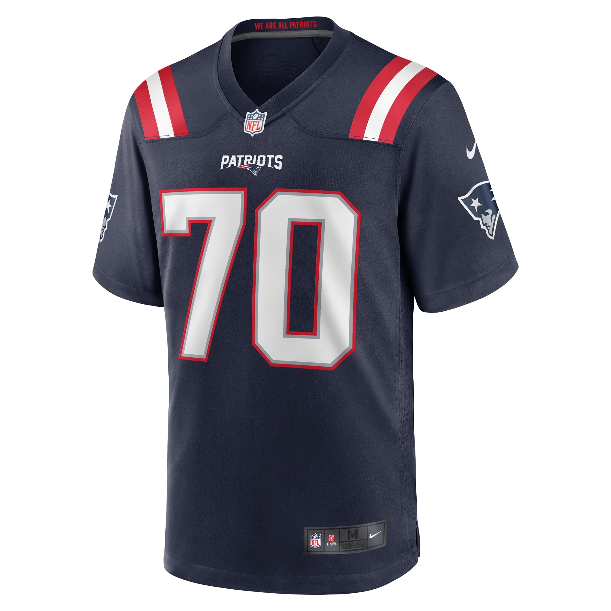 Caedan Wallace New England Patriots Game Jersey - Navy - Image 3