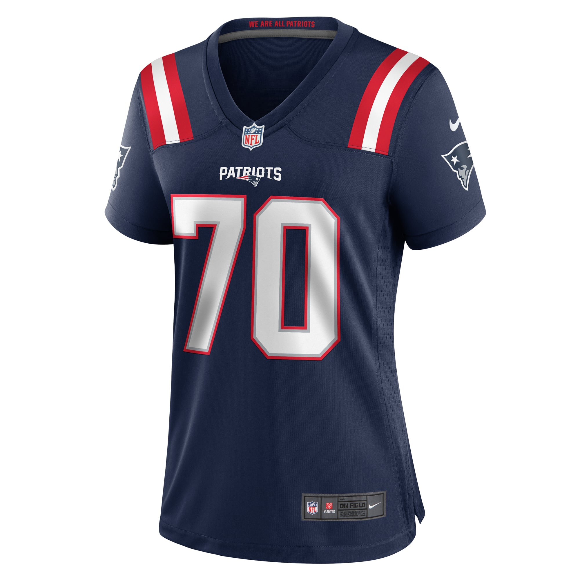 Caedan Wallace New England Patriots Women's Game Jersey - Navy - Image 3