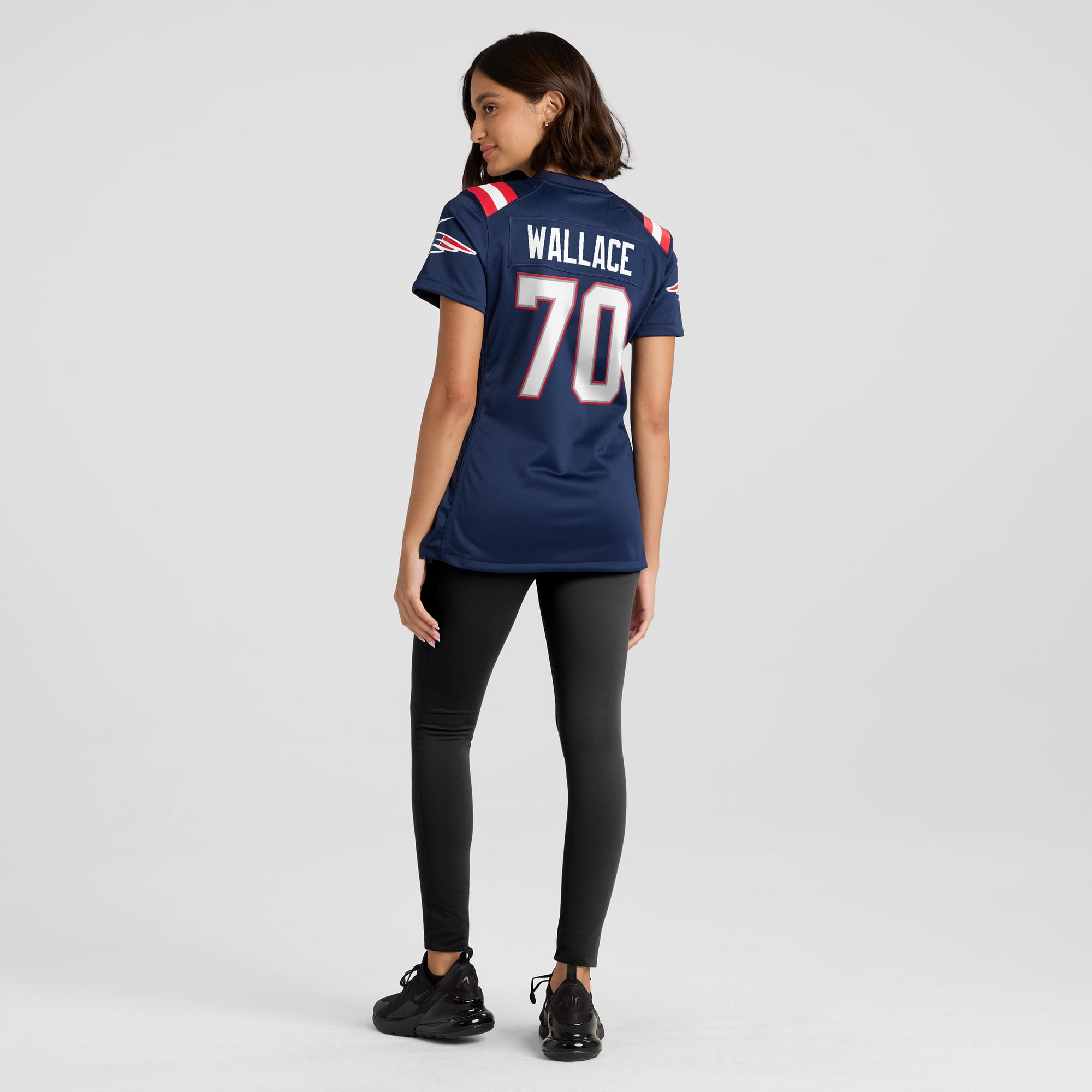 Caedan Wallace New England Patriots Women's Game Jersey - Navy - Image 6