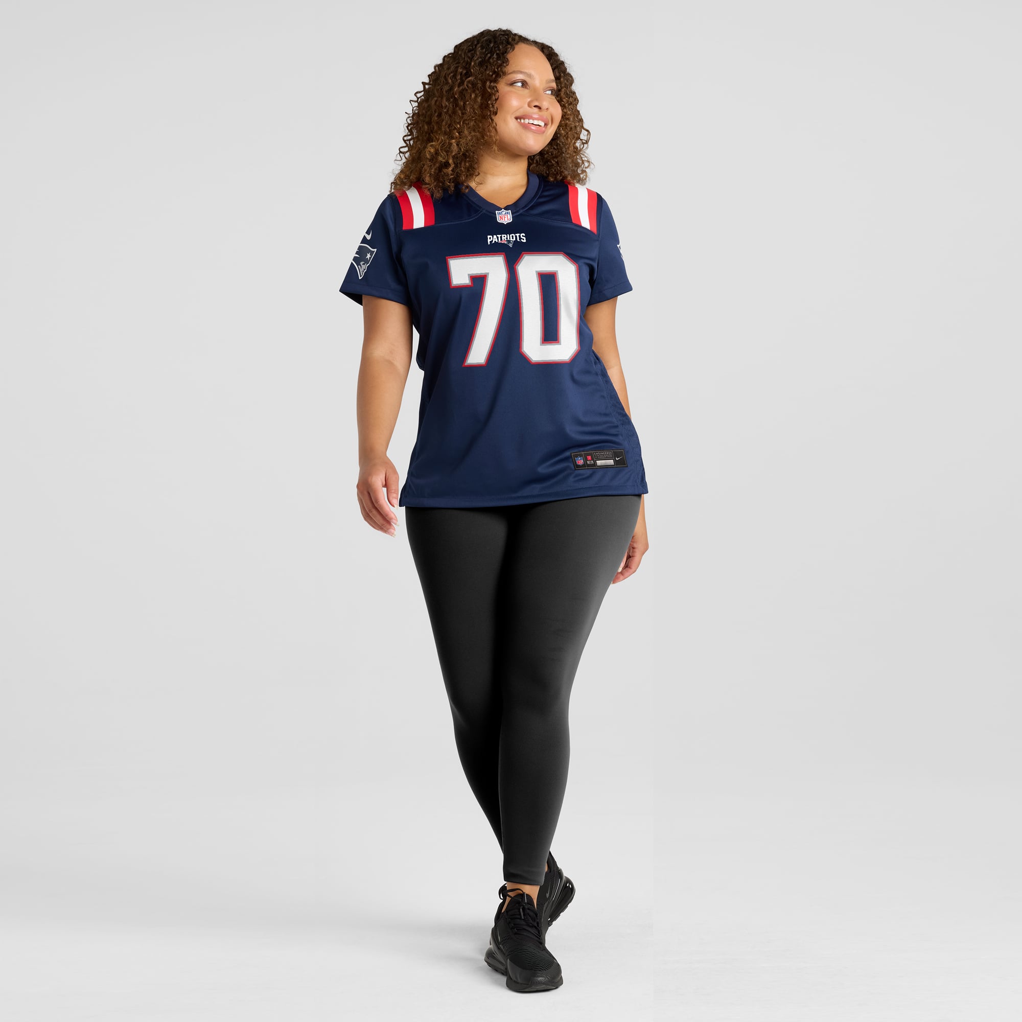 Caedan Wallace New England Patriots Women's Game Jersey - Navy - Image 7