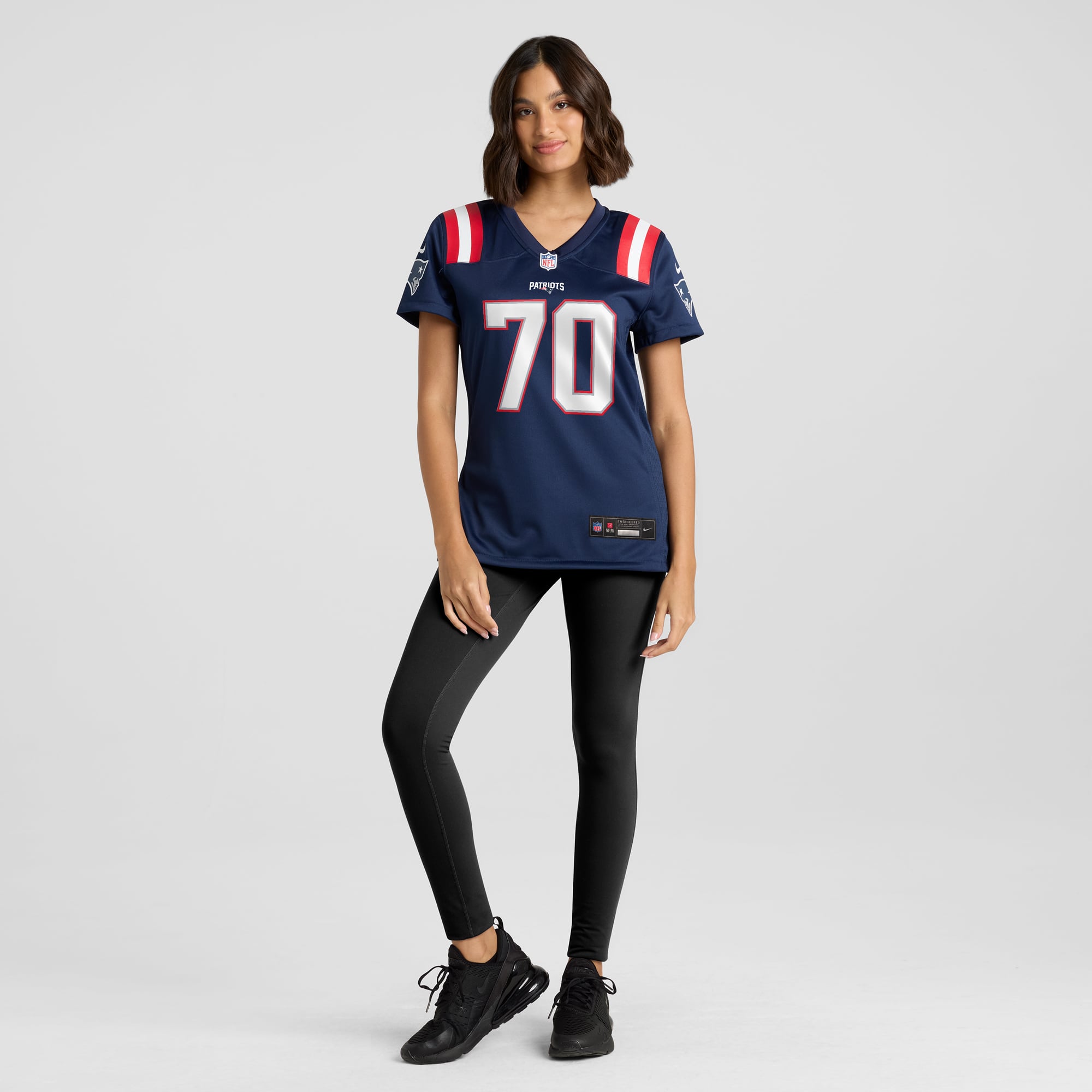 Caedan Wallace New England Patriots Women's Game Jersey - Navy - Image 5