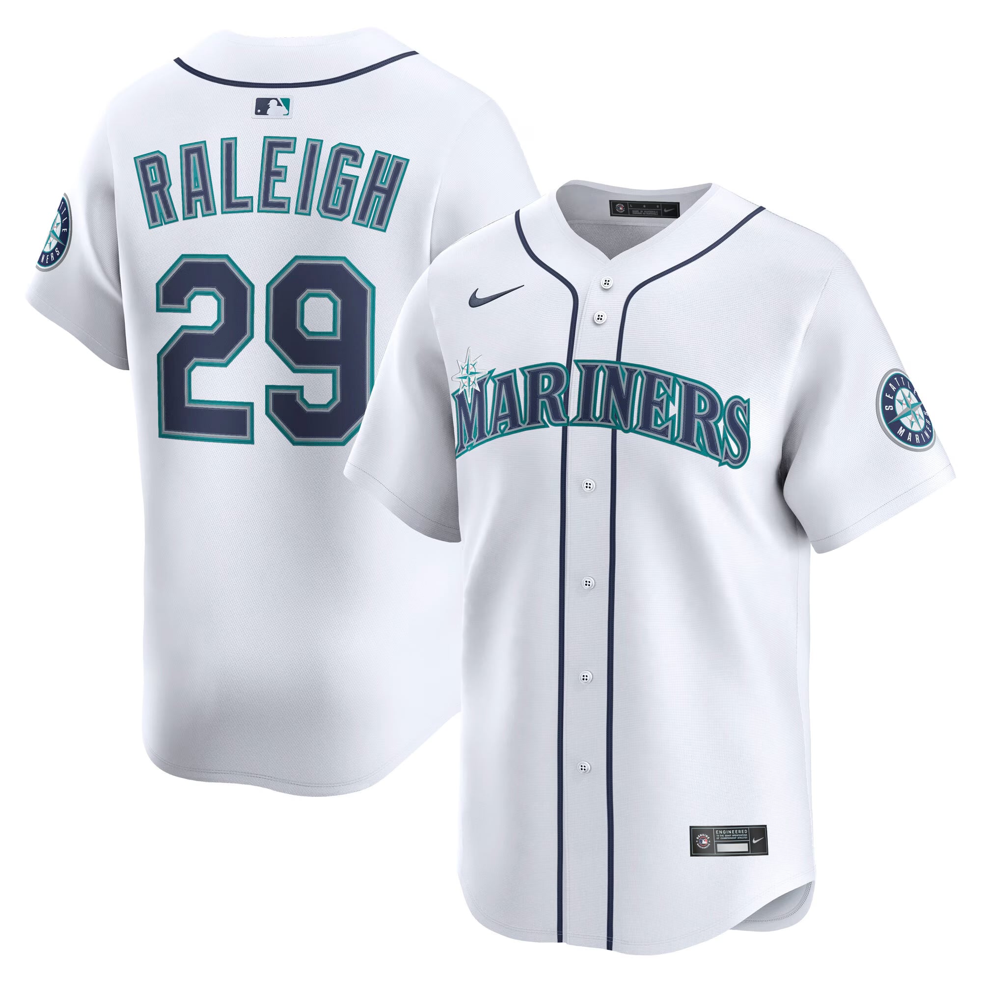 Cal Raleigh Seattle Mariners Home Limited Player Jersey - White