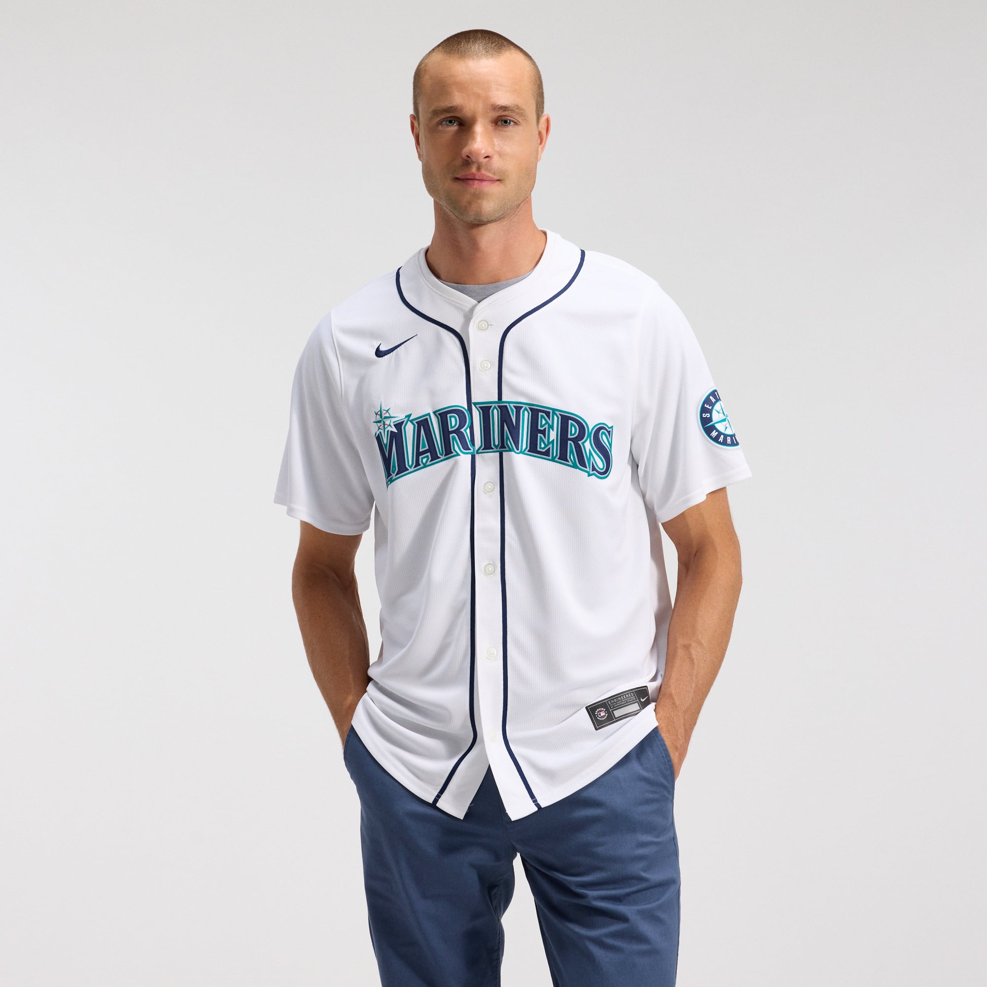 Cal Raleigh Seattle Mariners Home Limited Player Jersey - White - Image 4