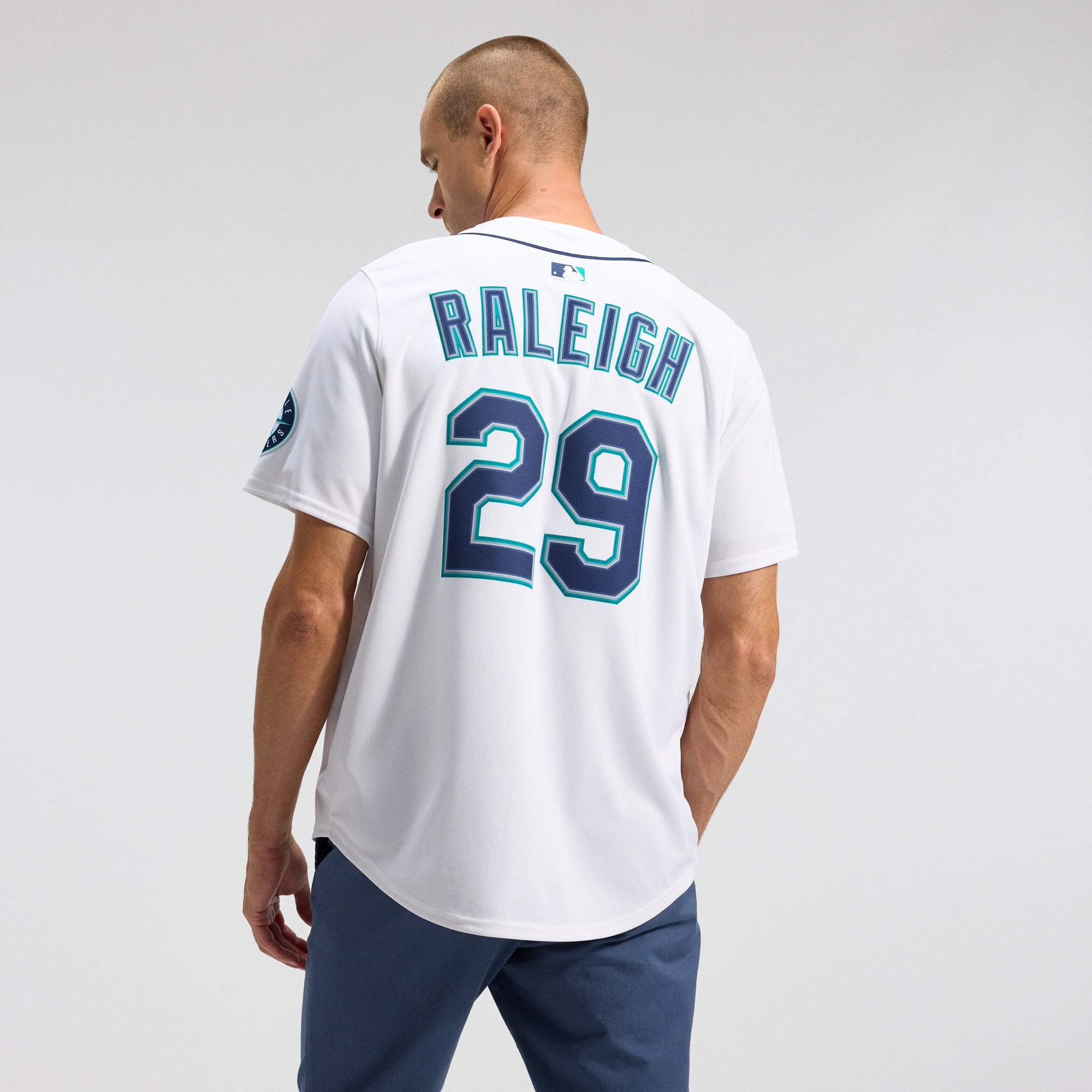 Cal Raleigh Seattle Mariners Home Limited Player Jersey - White - Image 5