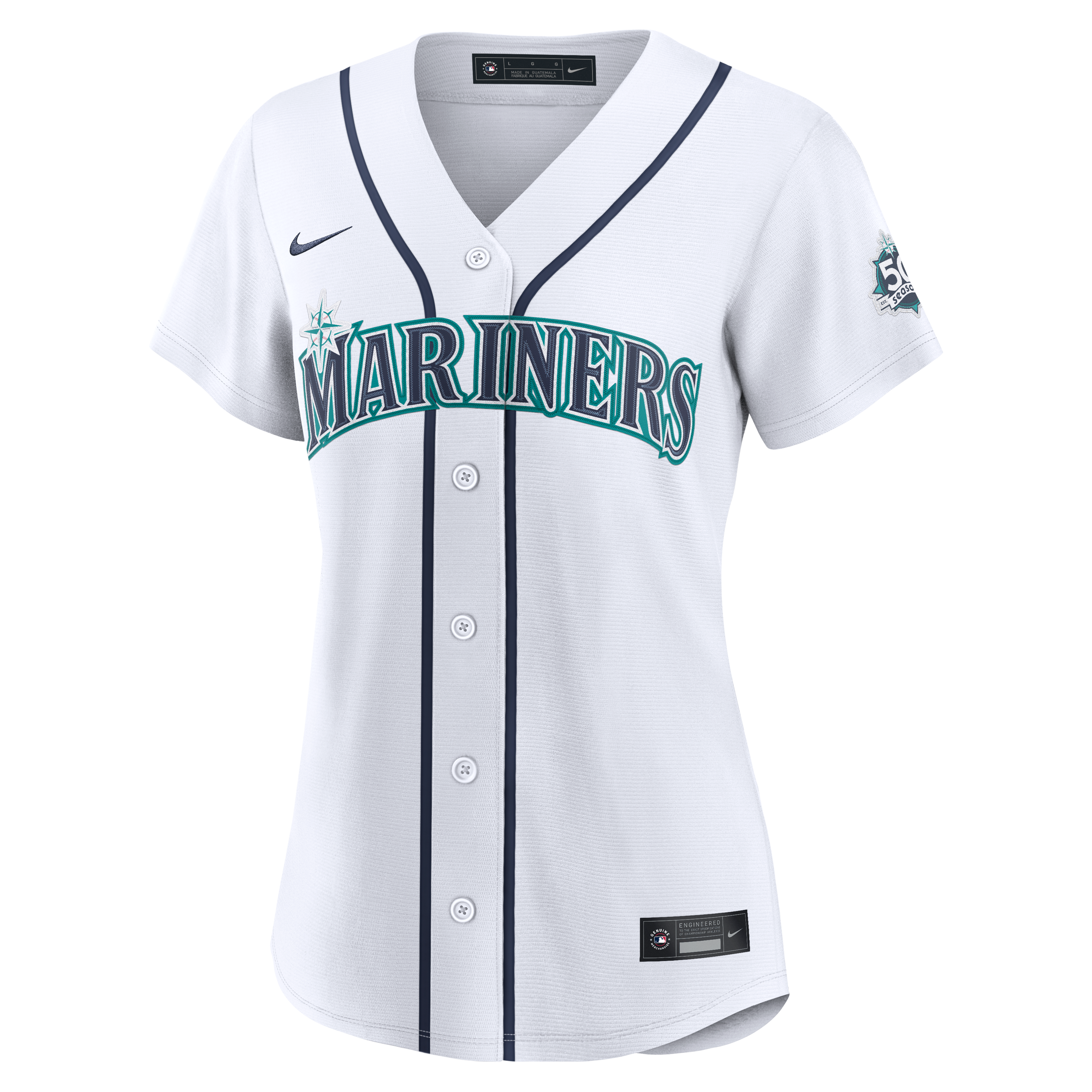 Cal Raleigh Seattle Mariners Women's Home 50th Season Stadium Jersey - White - Image 3