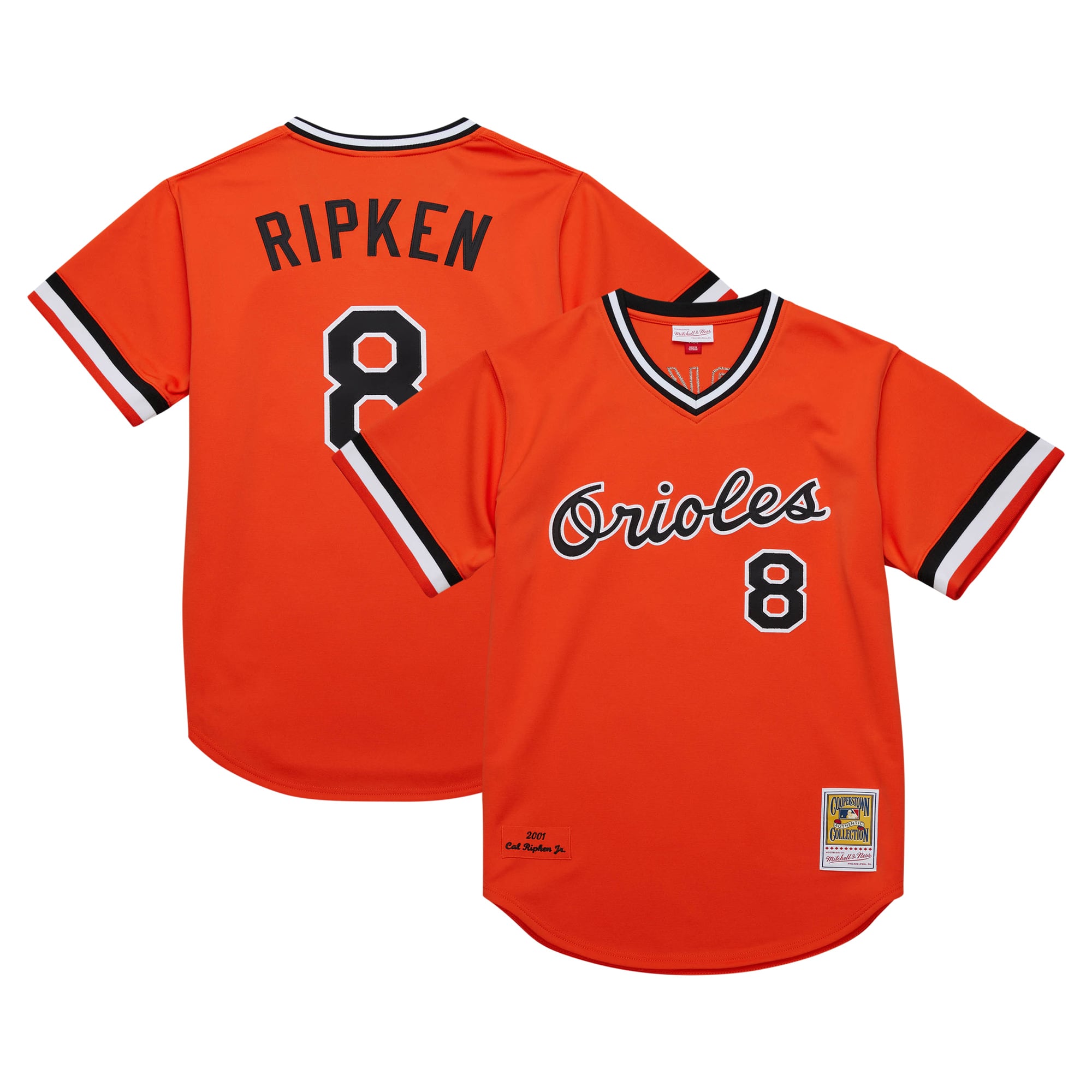 Cal Ripken Jr. Baltimore Orioles 2001 Cooperstown Collection Throwback Jersey - Orange